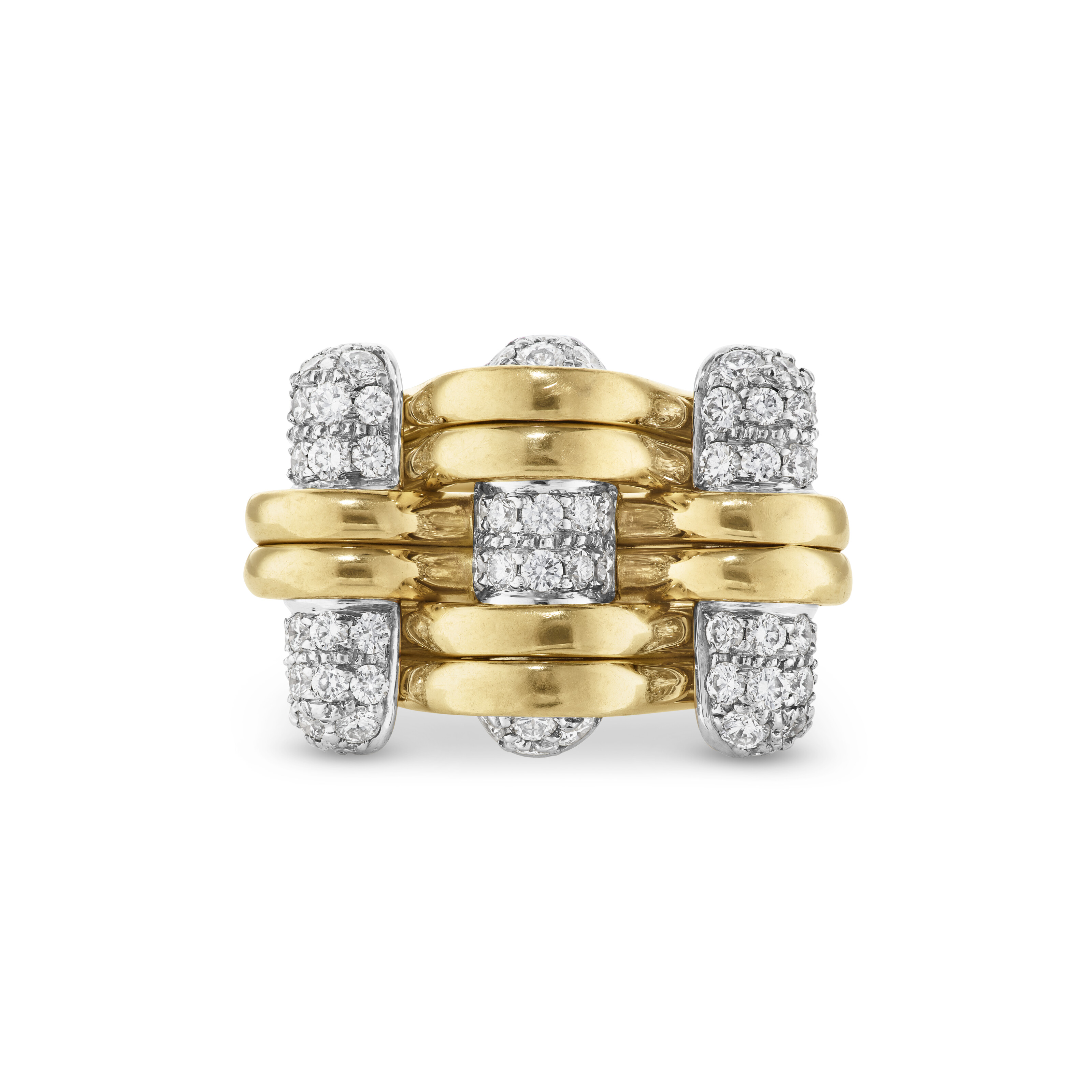 VERDURA DIAMOND AND GOLD 'TRIO' RING image 3