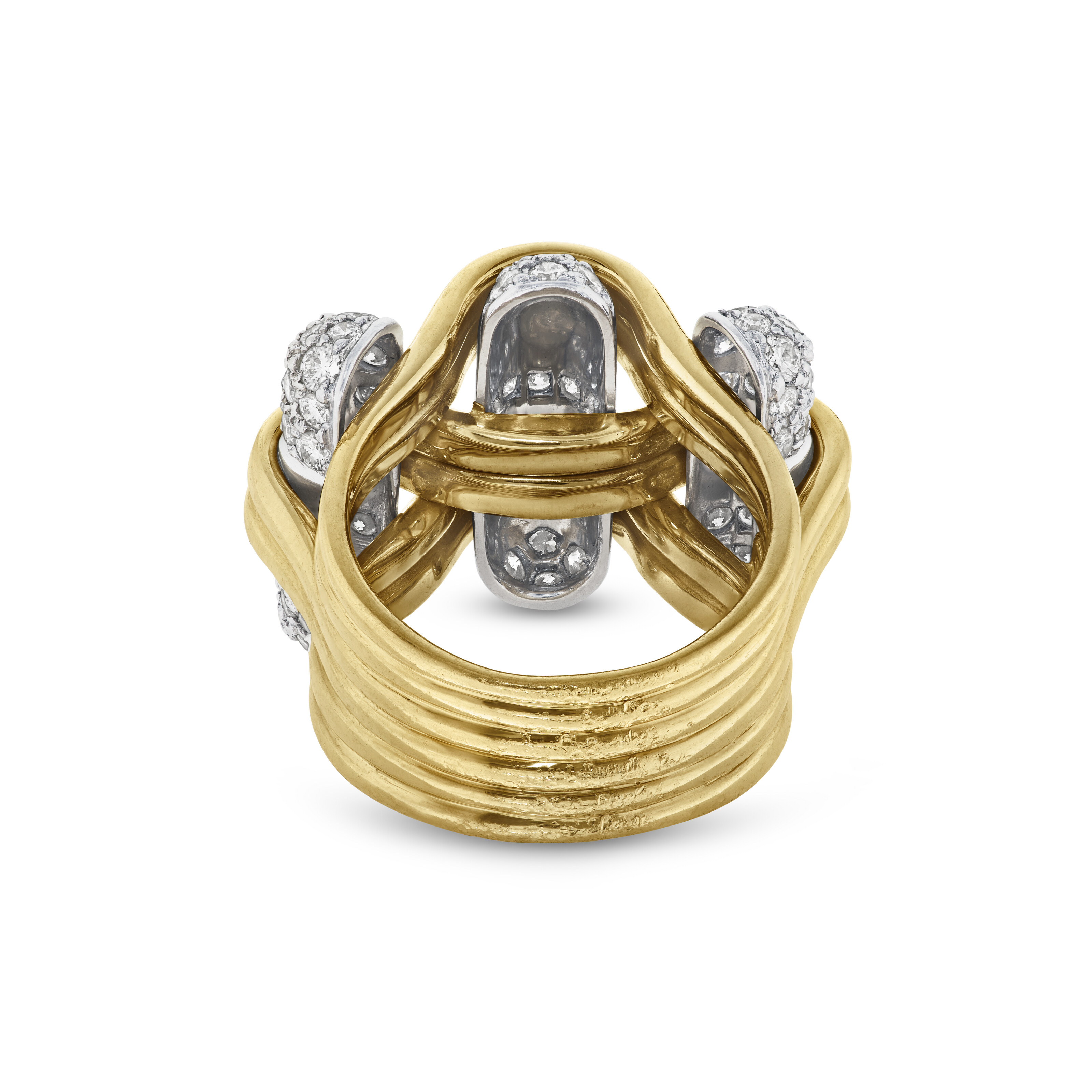 VERDURA DIAMOND AND GOLD 'TRIO' RING image 4