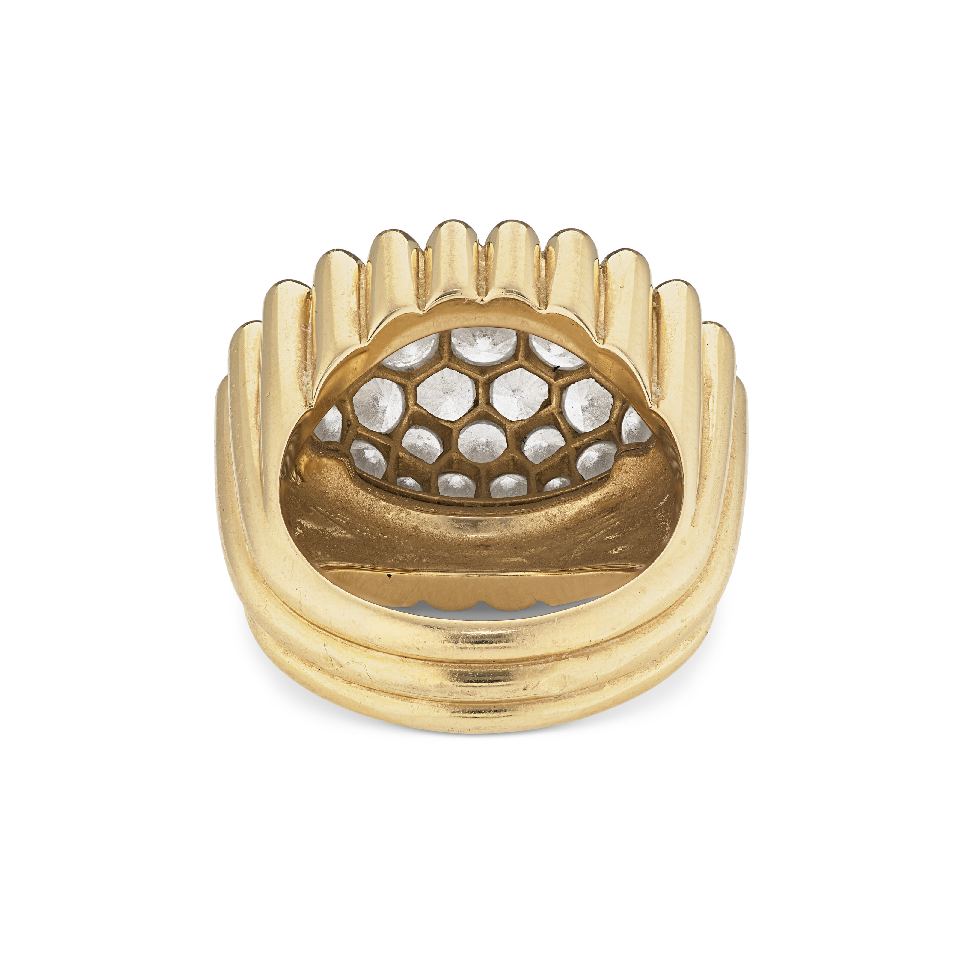 VAN CLEEF & ARPELS DIAMOND AND ROSE GOLD 'PERLÉE DIAMONDS PAVÉ' RING image 4