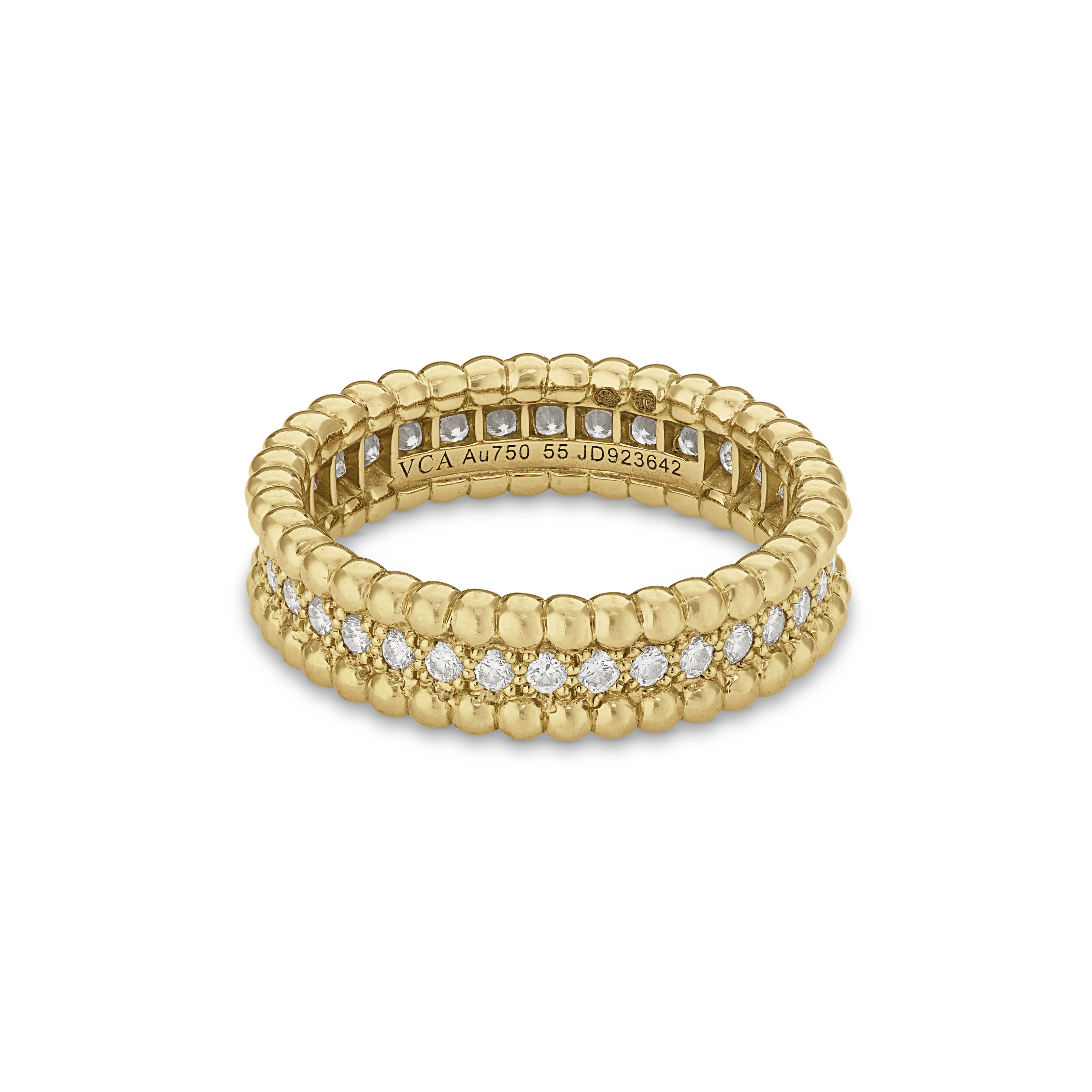 VAN CLEEF & ARPELS THREE DIAMOND 'PERLÉE' ETERNITY BAND RINGS image 8