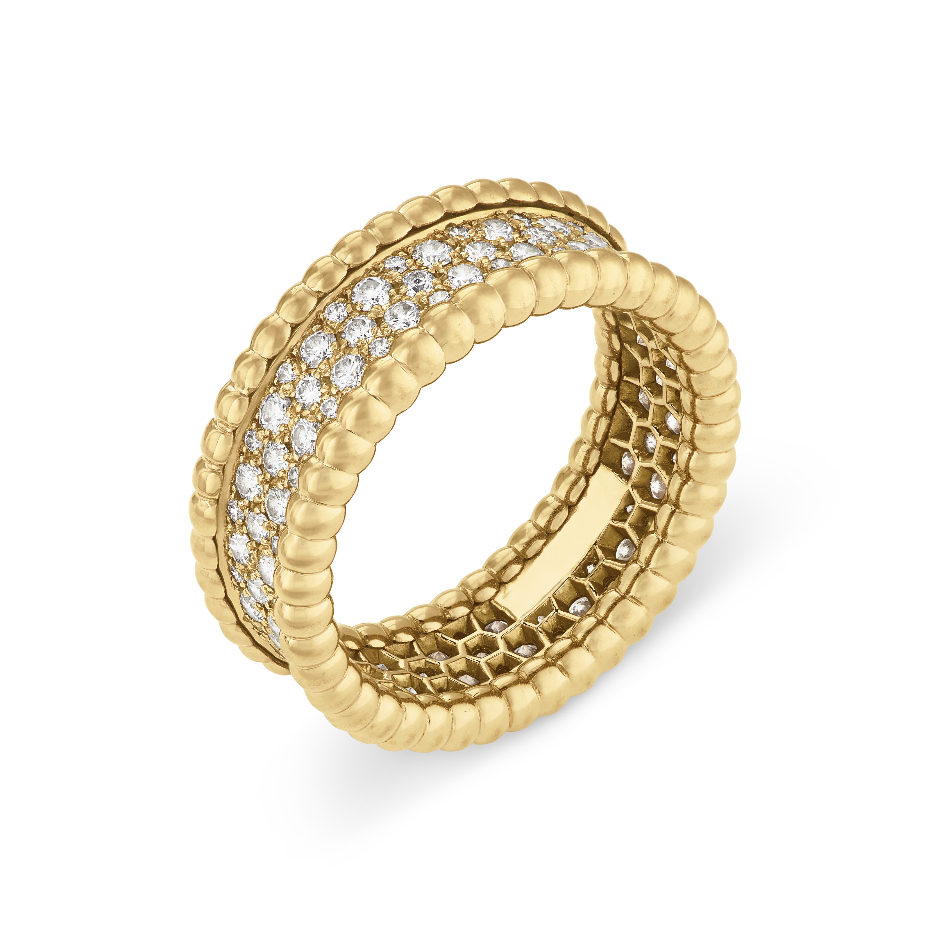 VAN CLEEF & ARPELS THREE DIAMOND 'PERLÉE' ETERNITY BAND RINGS image 3