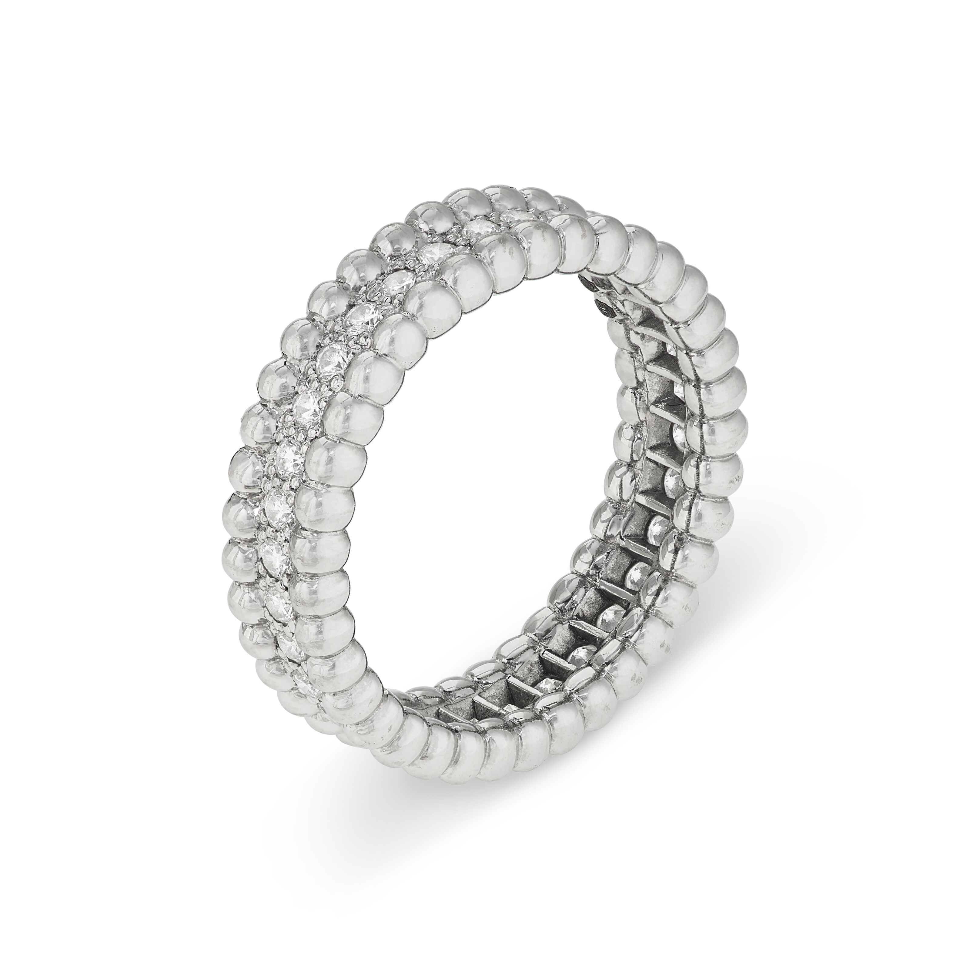 VAN CLEEF & ARPELS THREE DIAMOND 'PERLÉE' ETERNITY BAND RINGS image 9