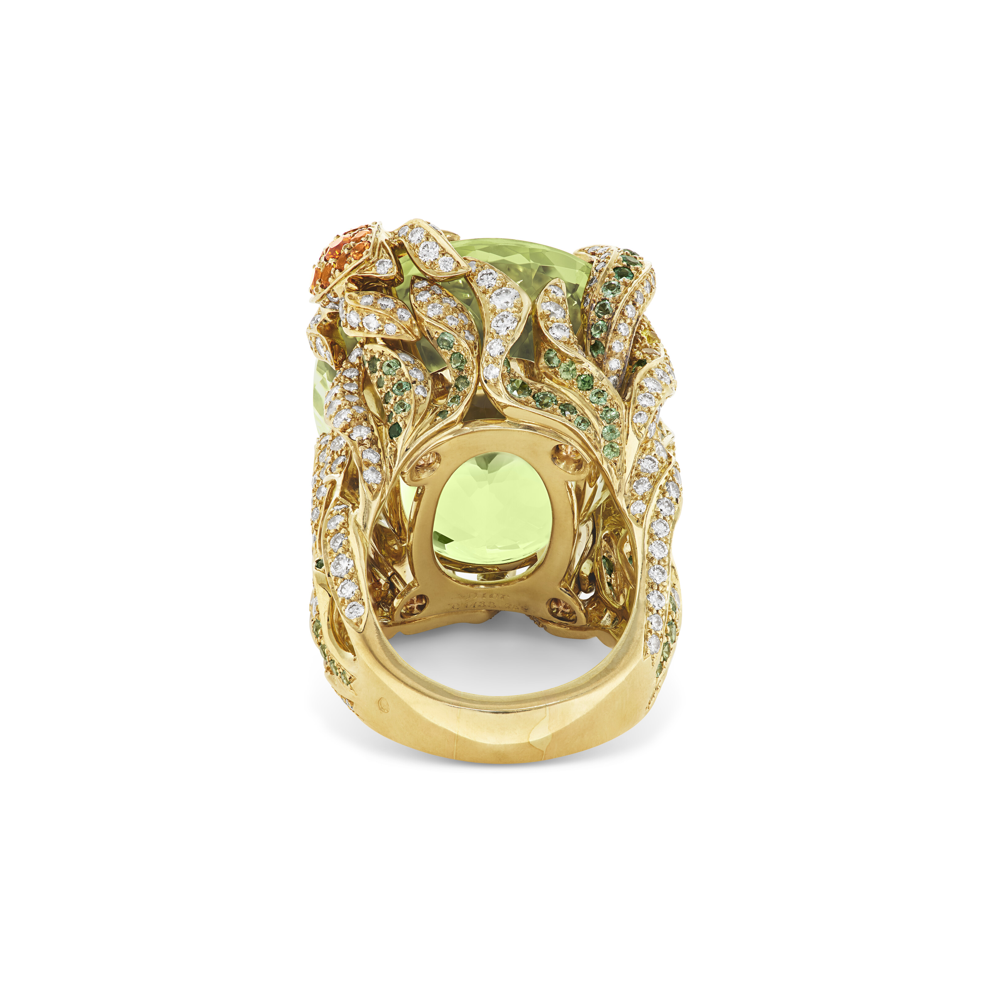 DIOR LEMON QUARTZ, COLORED SAPPHIRE AND DIAMOND ‘MISS DIOR’ RING image 4