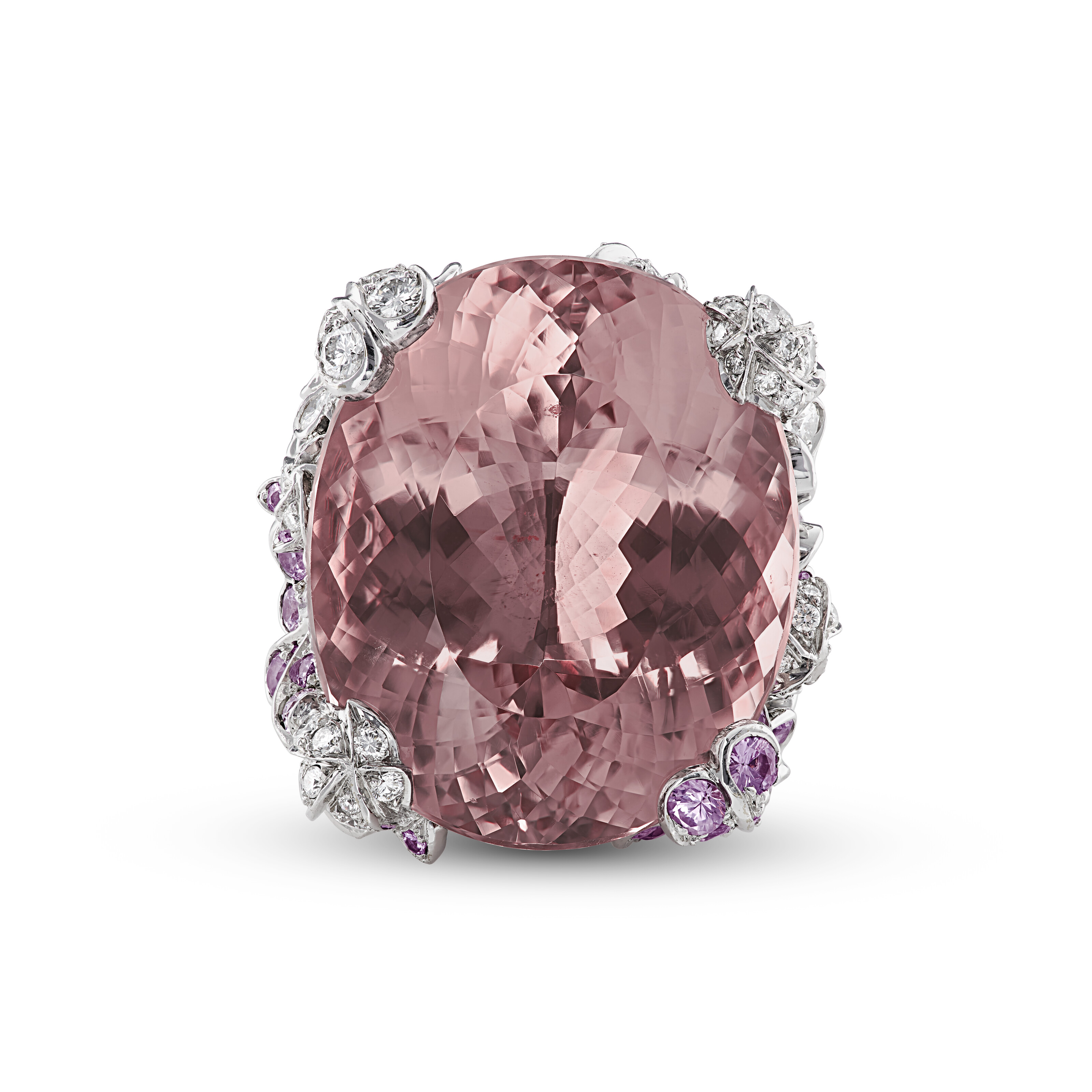 DIOR MORGANITE, COLORED SAPPHIRE AND DIAMOND RING image 3