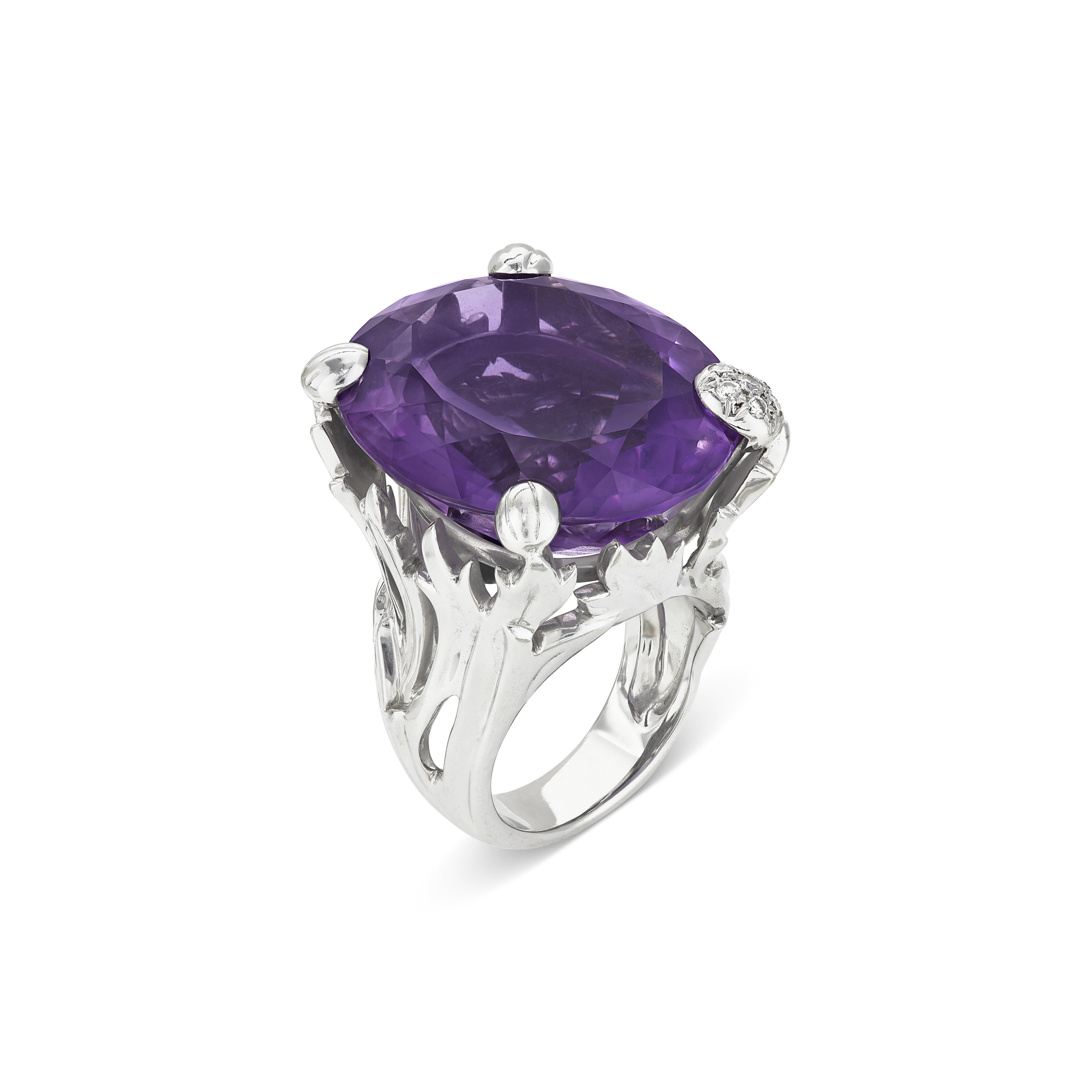 DIOR AMETHYST AND DIAMOND RING