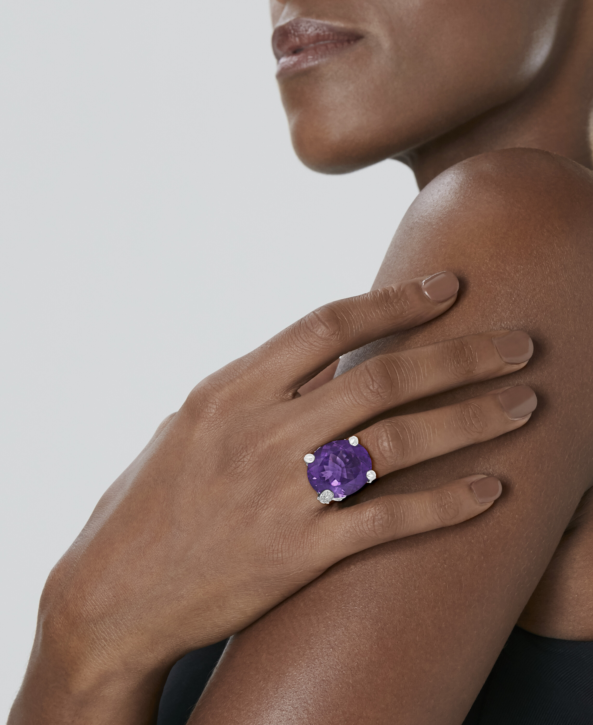 DIOR AMETHYST AND DIAMOND RING image 2