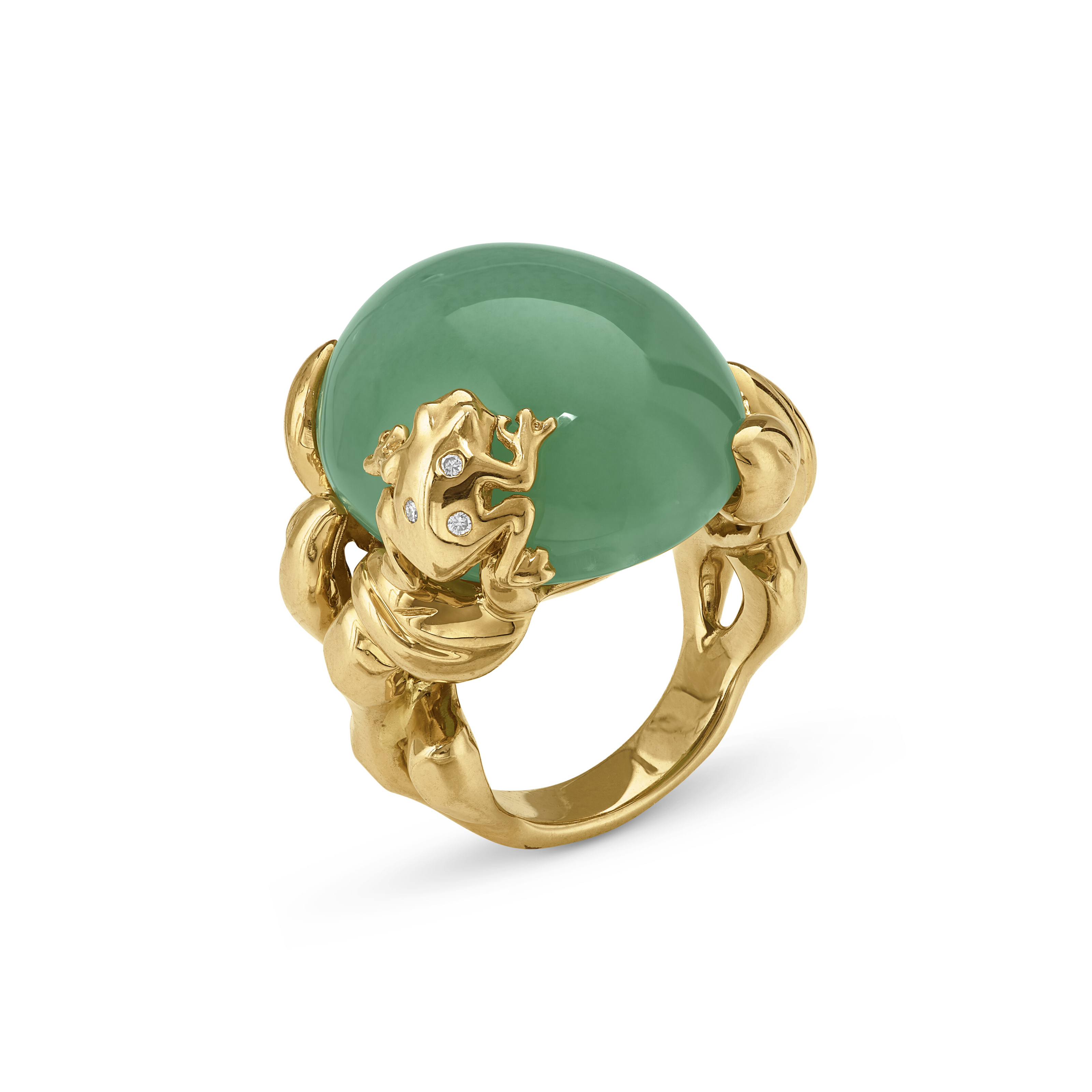 DIOR CHRYSOPRASE AND DIAMOND ‘GOURMANDE GRENOUILLE’ RING