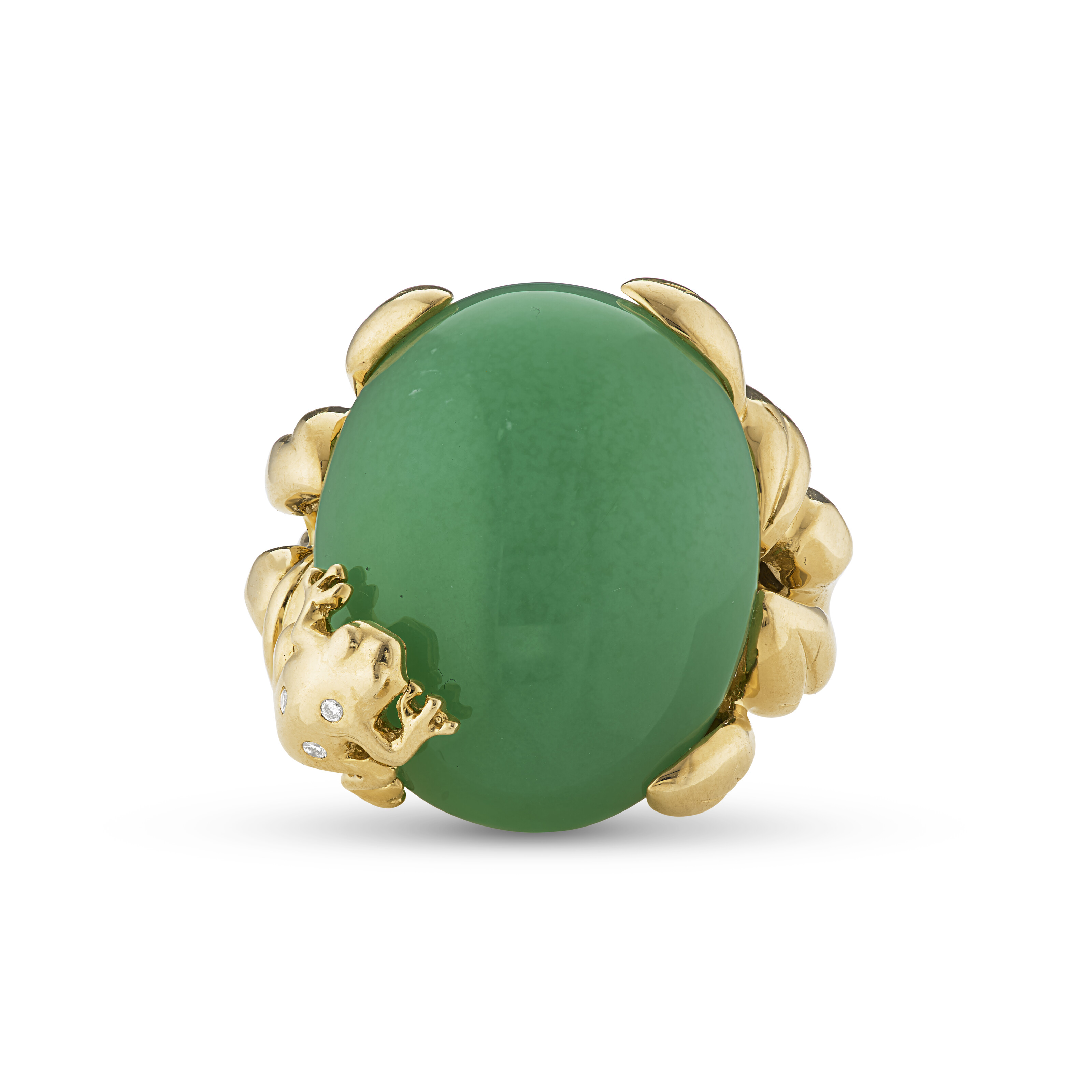 DIOR CHRYSOPRASE AND DIAMOND ‘GOURMANDE GRENOUILLE’ RING image 3