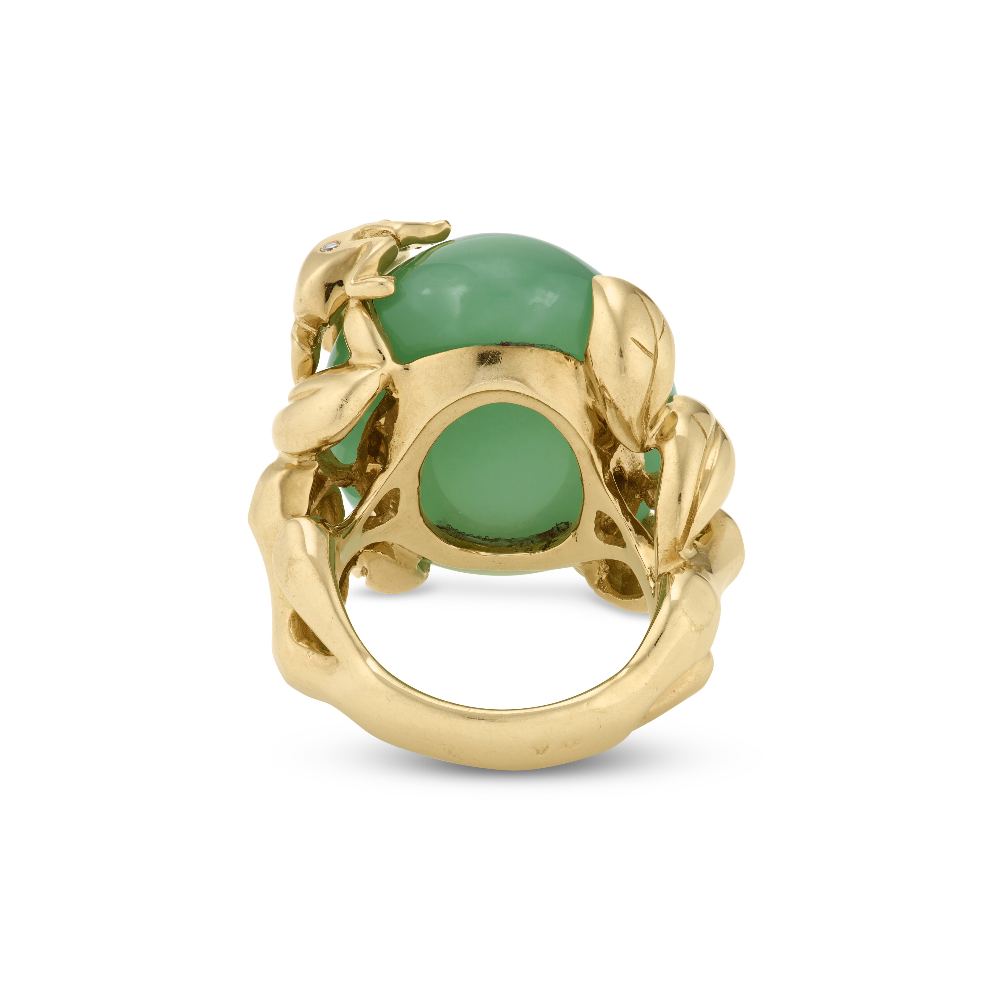 DIOR CHRYSOPRASE AND DIAMOND ‘GOURMANDE GRENOUILLE’ RING image 4