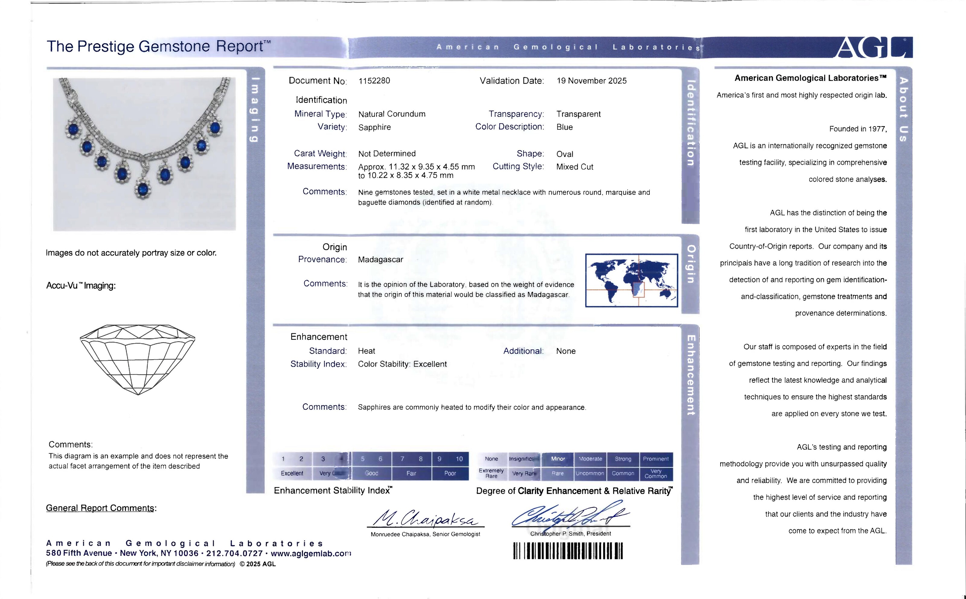 SAPPHIRE AND DIAMOND NECKLACE image 3