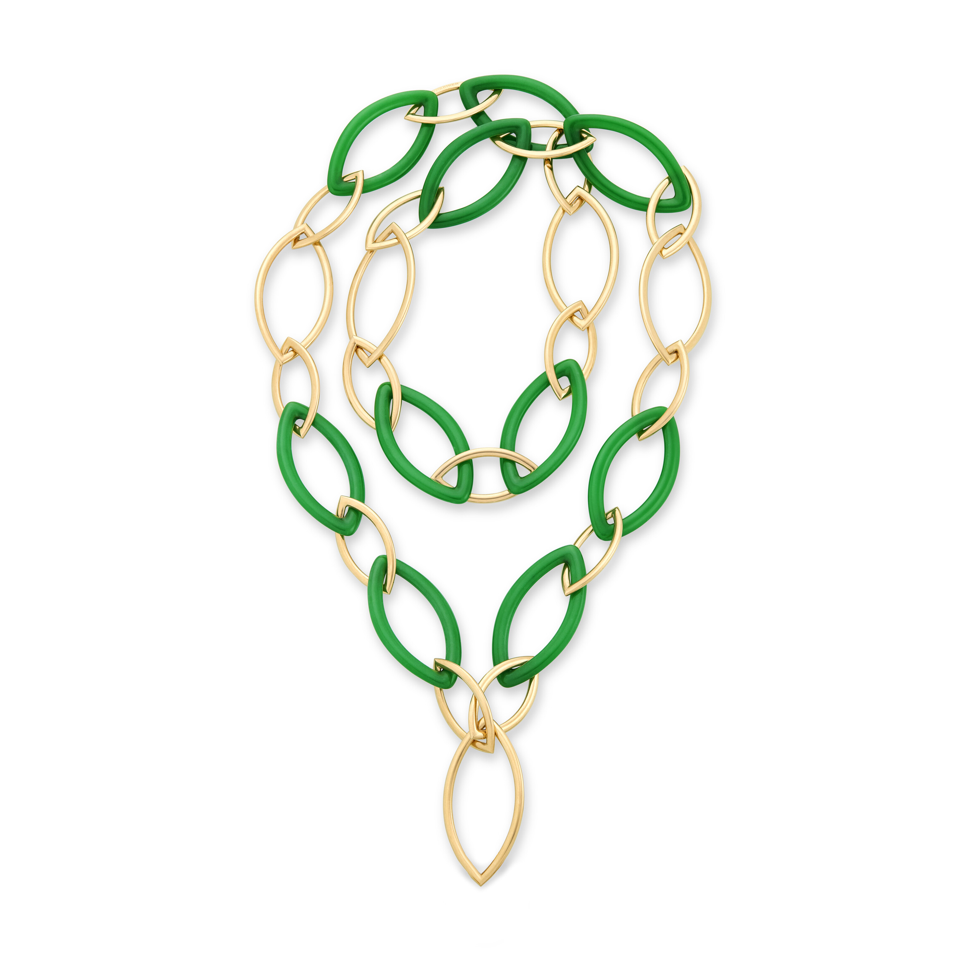 VHERNIER GROUP OF JADE, ROCK CRYSTAL AND GOLD 'FUSEAU' JEWELRY image 4