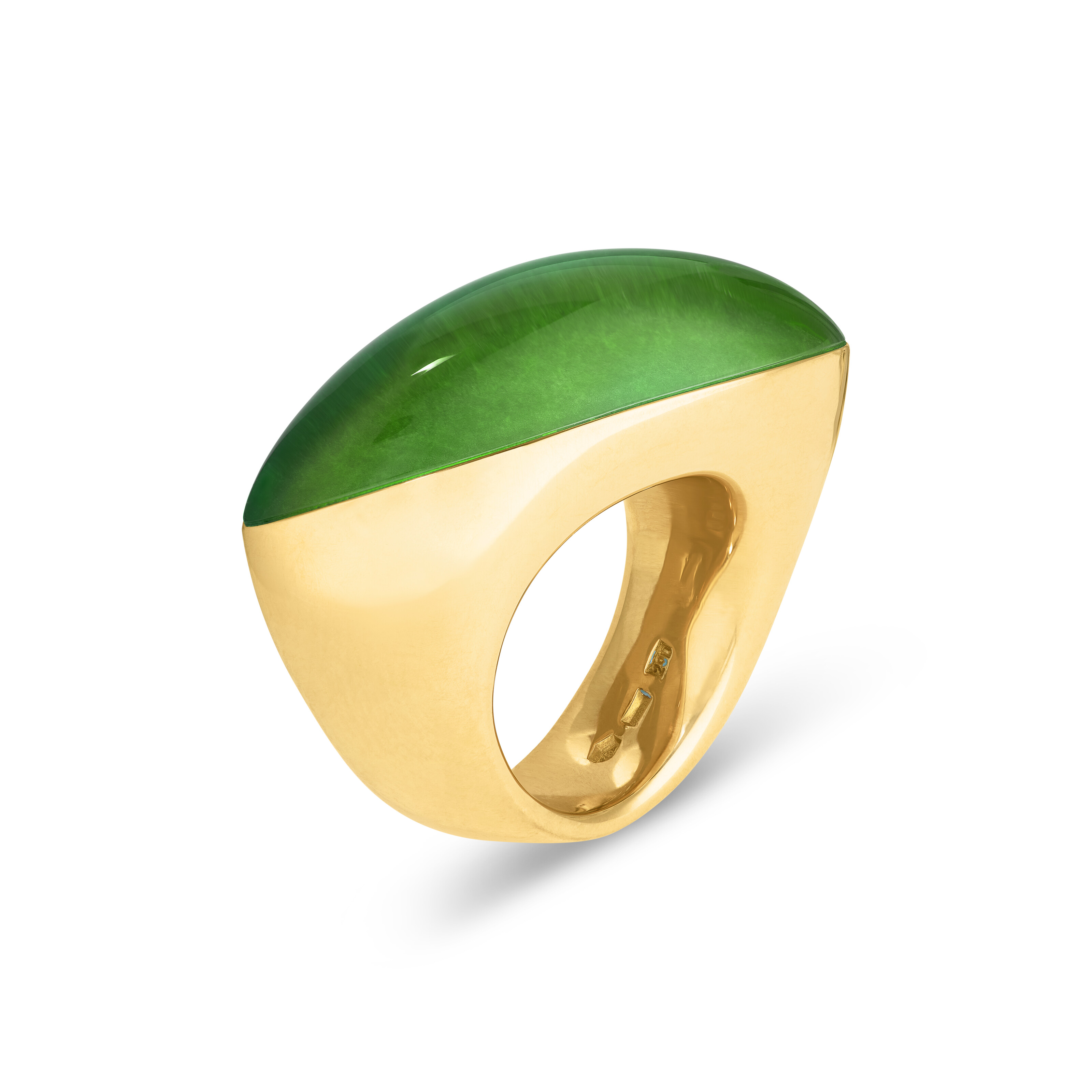 VHERNIER GROUP OF JADE, ROCK CRYSTAL AND GOLD 'FUSEAU' JEWELRY image 5