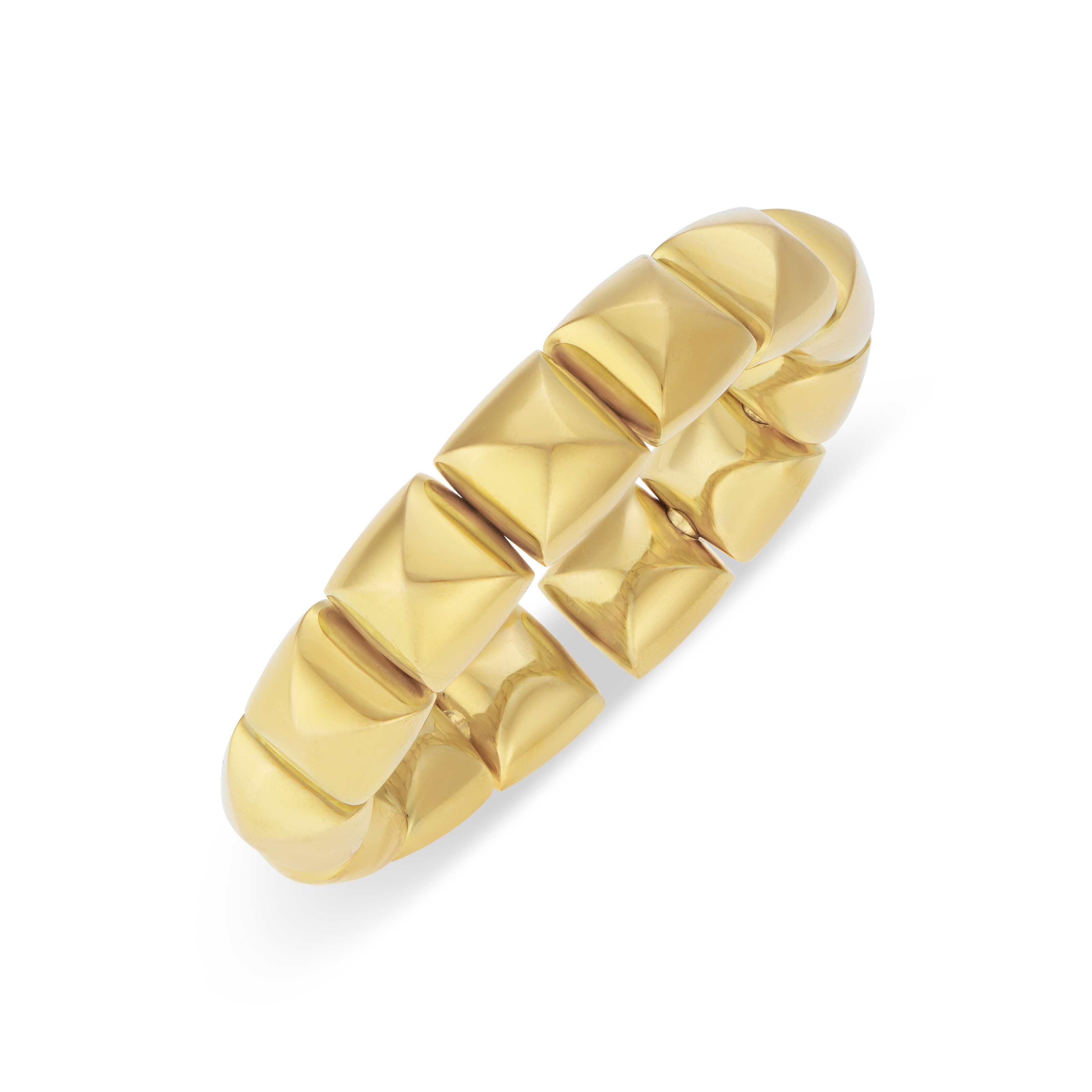 VHERNIER SET OF GOLD AND TURQUOISE 'PAN DI ZUCCHERO' CUFF BRACELETS image 3