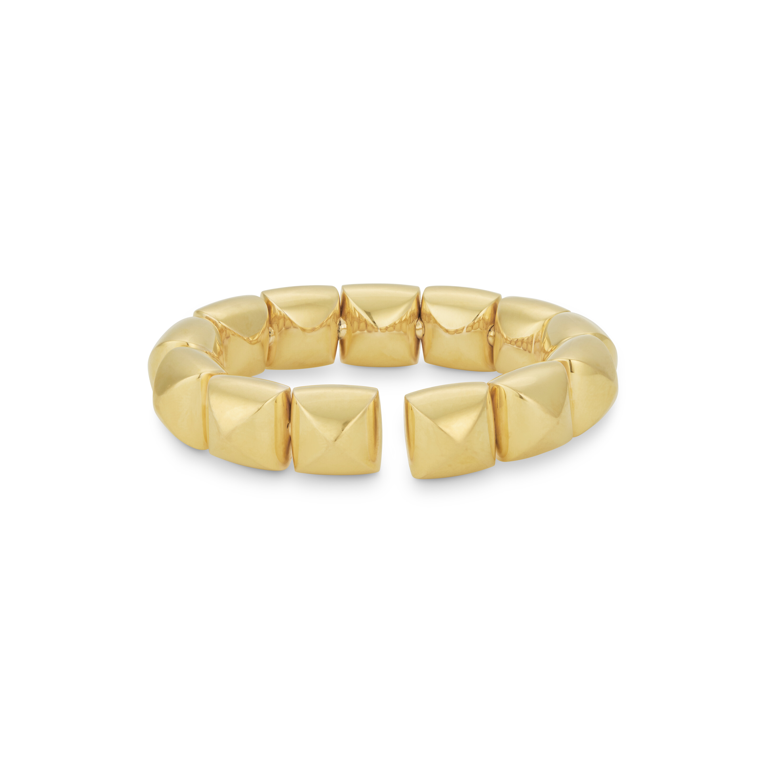 VHERNIER SET OF GOLD AND TURQUOISE 'PAN DI ZUCCHERO' CUFF BRACELETS image 4