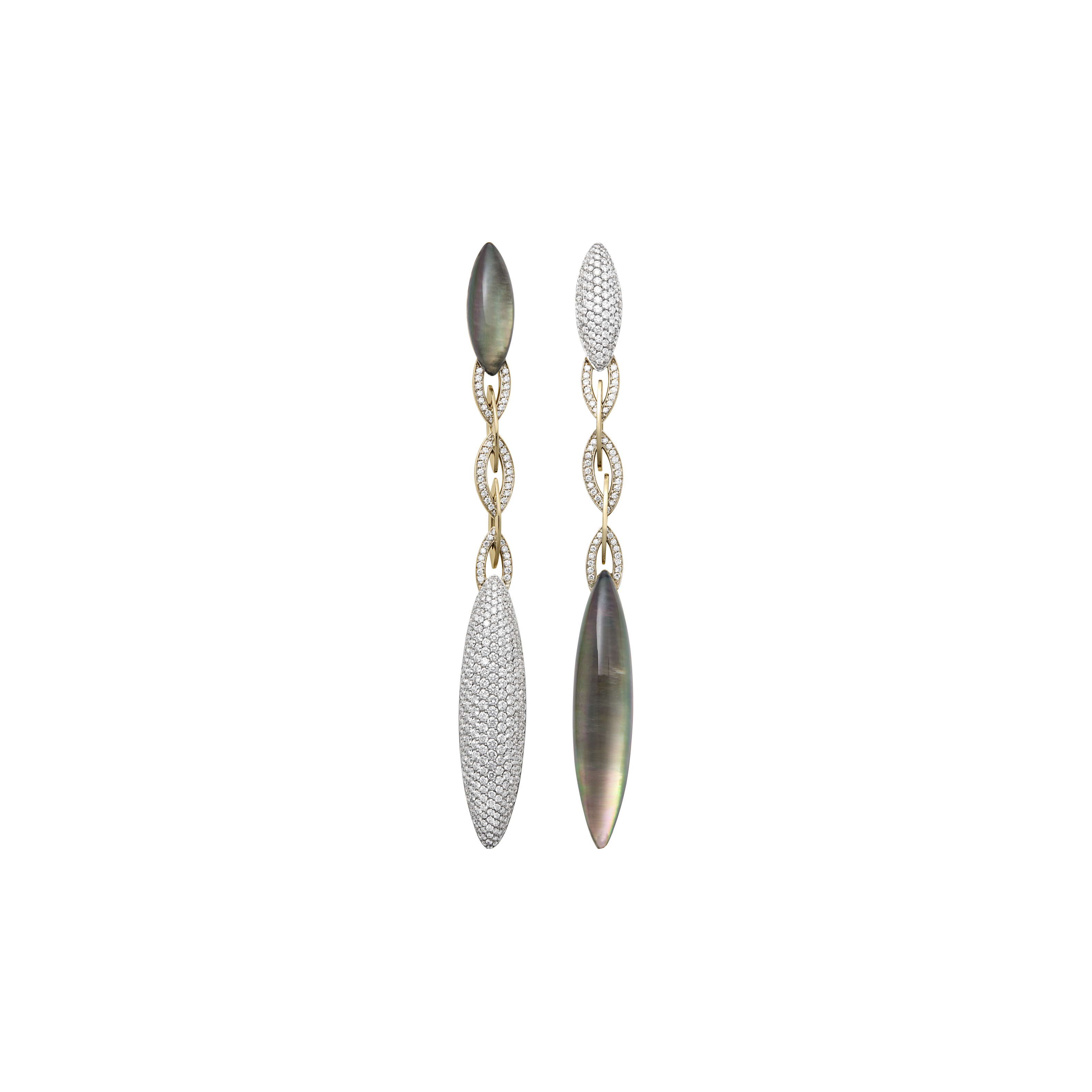 VHERNIER SET OF MOTHER-OF-PEARL AND DIAMOND ‘FUSEAU’ JEWELRY image 3