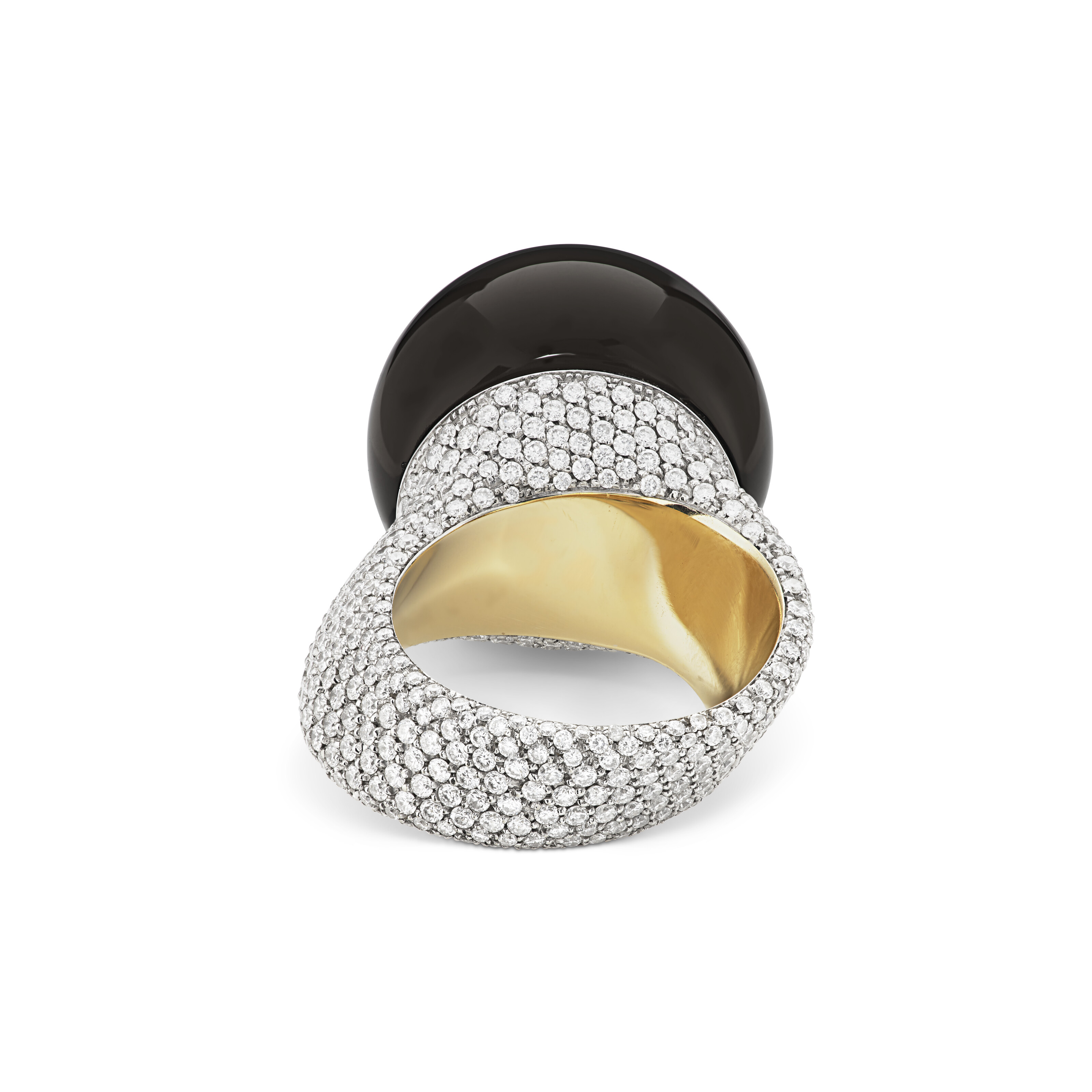 VHERNIER SMOKY QUARTZ AND DIAMOND ‘RE SOLE’ RING image 4