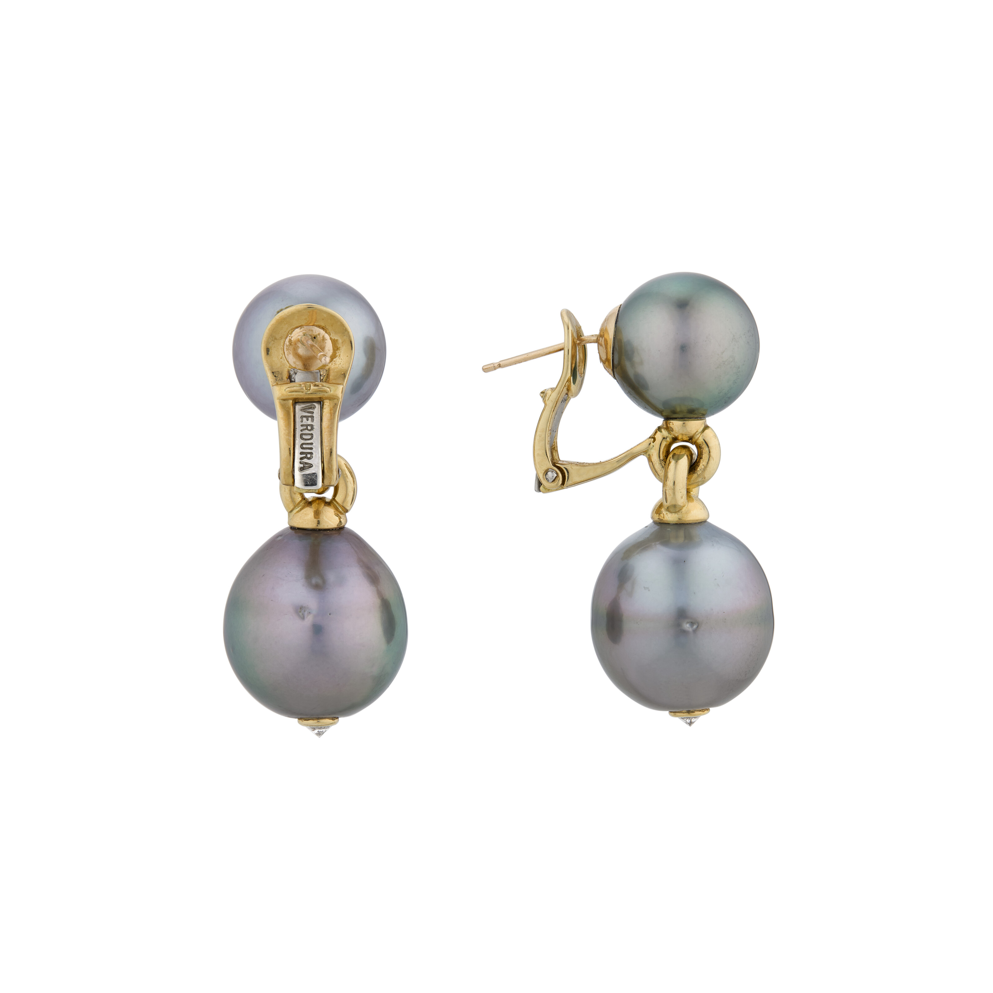 VERDURA SET OF BAROQUE CULTURED PEARL AND DIAMOND JEWELRY image 7