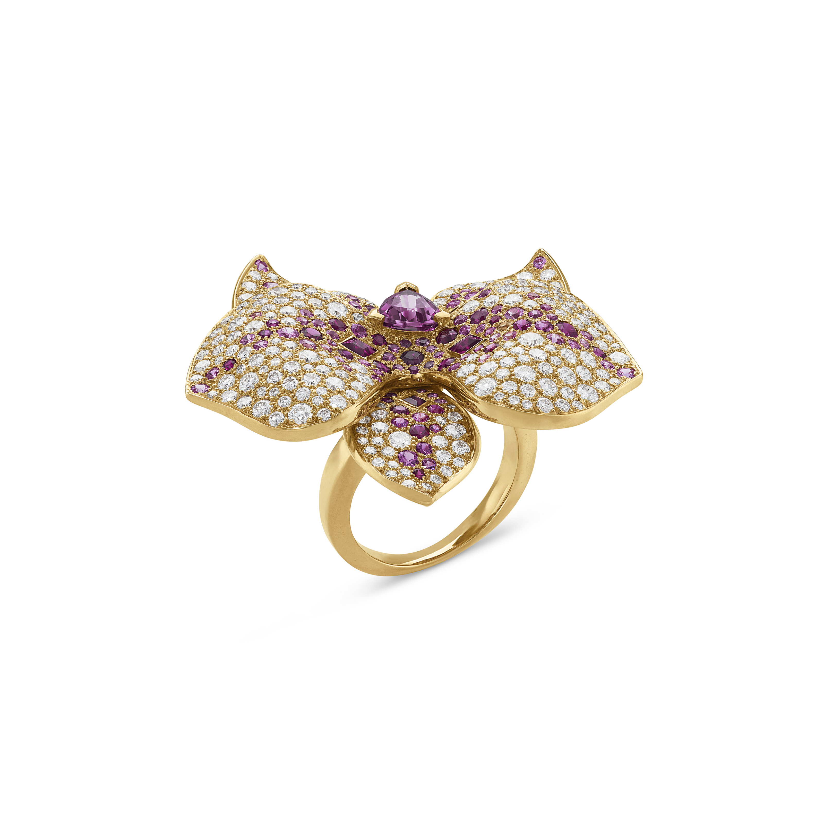 CARTIER MULTI-GEM AND DIAMOND ‘CARESSE D’ORCHIDEÉS’ RING