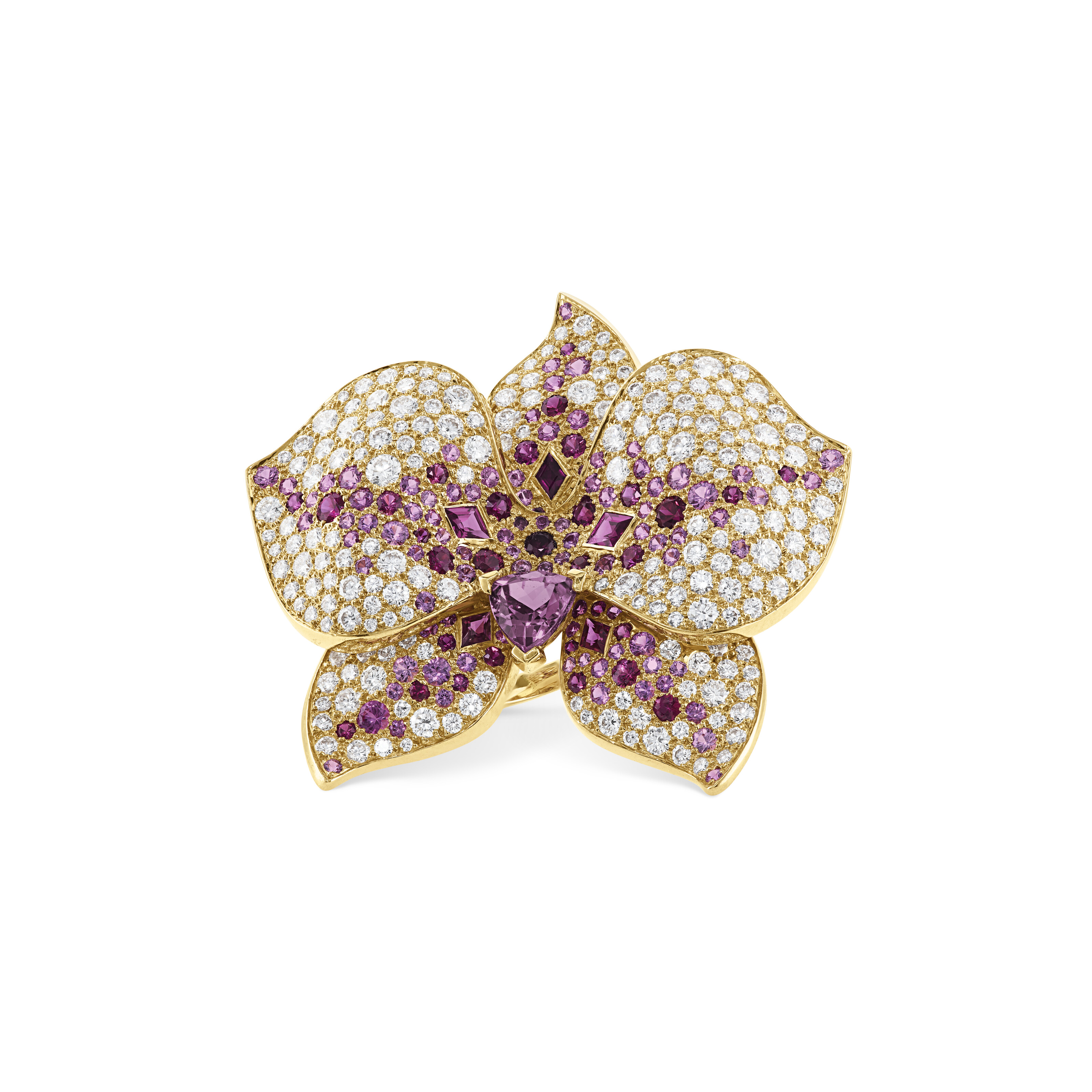 CARTIER MULTI-GEM AND DIAMOND ‘CARESSE D’ORCHIDEÉS’ RING image 3