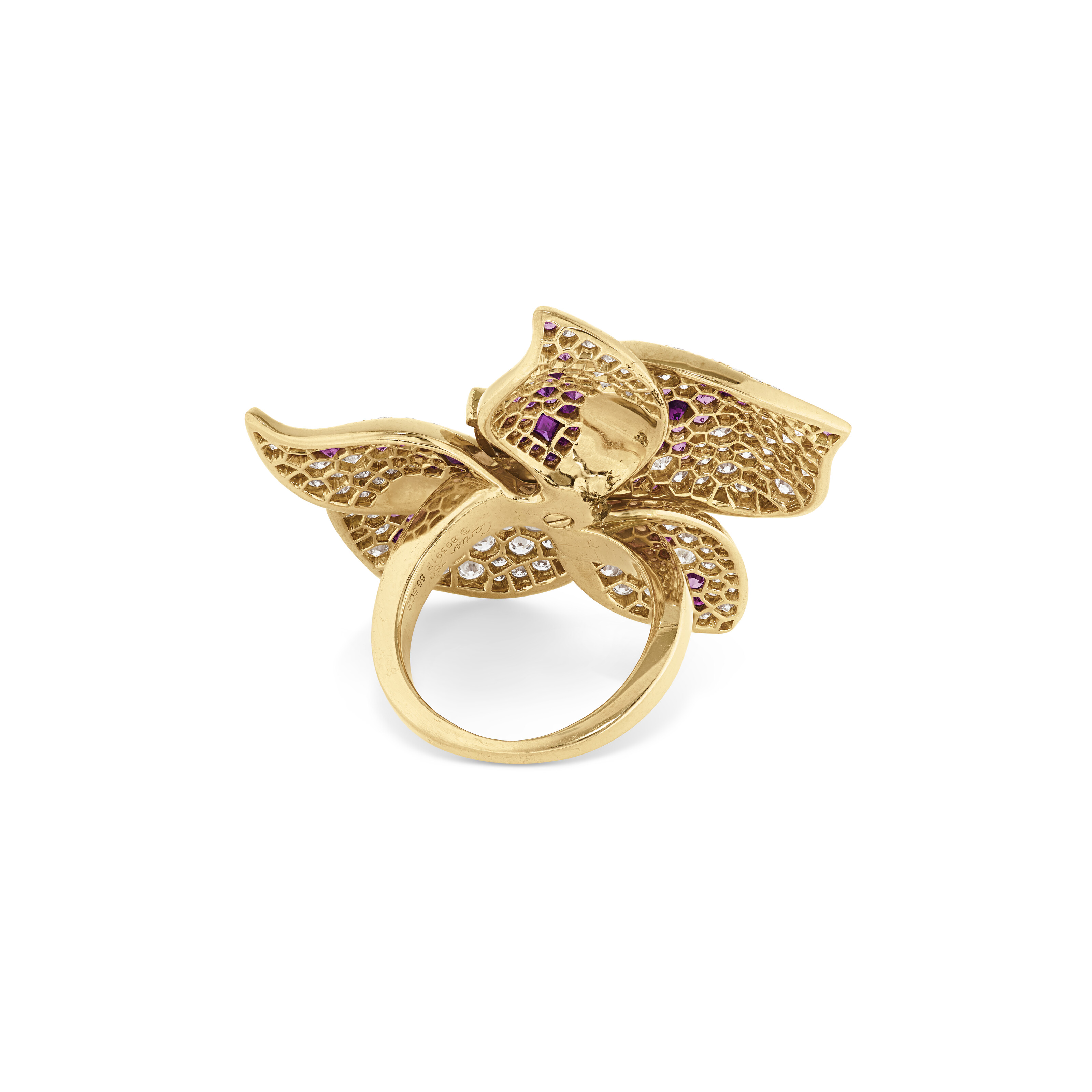 CARTIER MULTI-GEM AND DIAMOND ‘CARESSE D’ORCHIDEÉS’ RING image 4