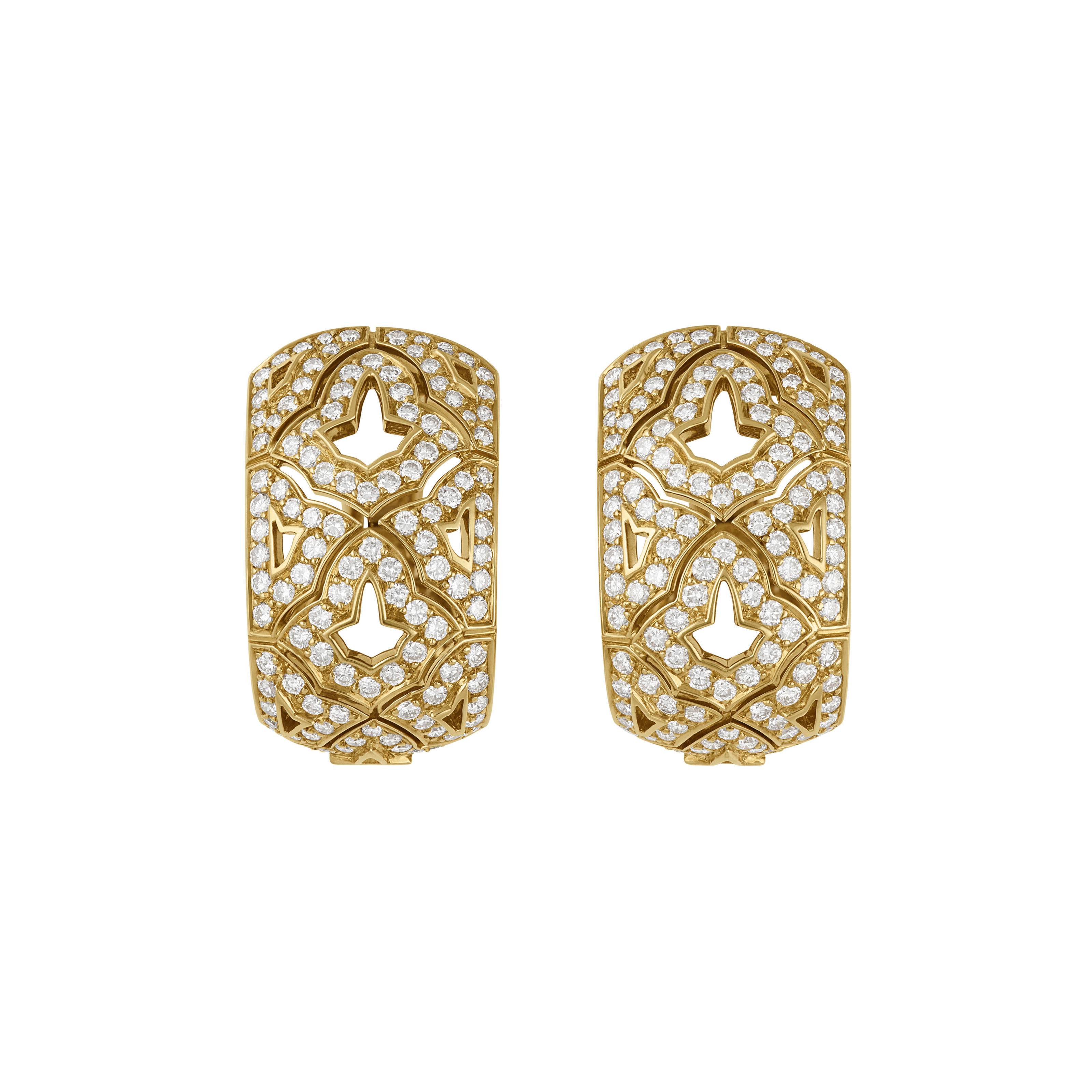 CARTIER DIAMOND HOOP EARRINGS