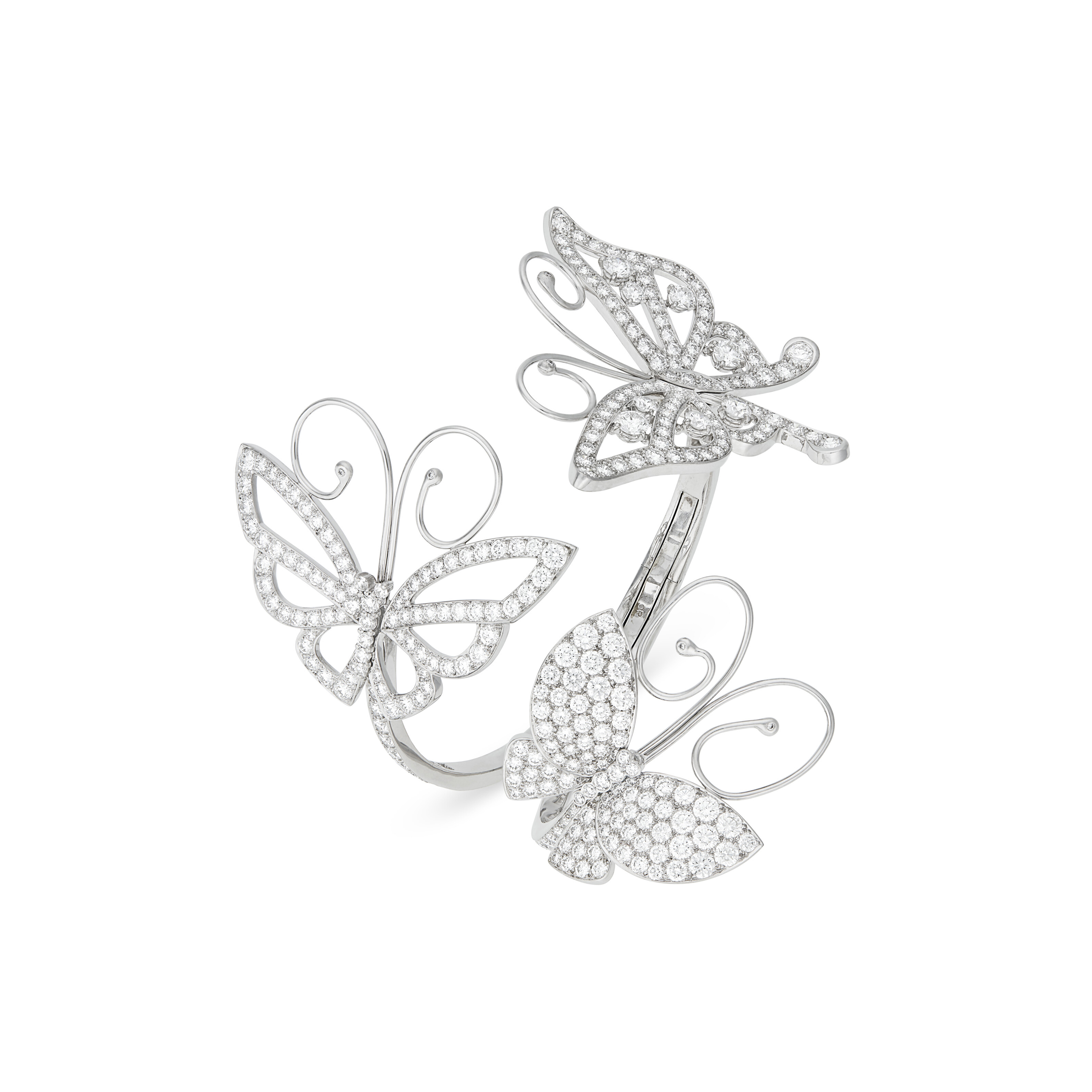 VAN CLEEF & ARPELS DIAMOND 'FLYING BUTTERFLY' CUFF BRACELET