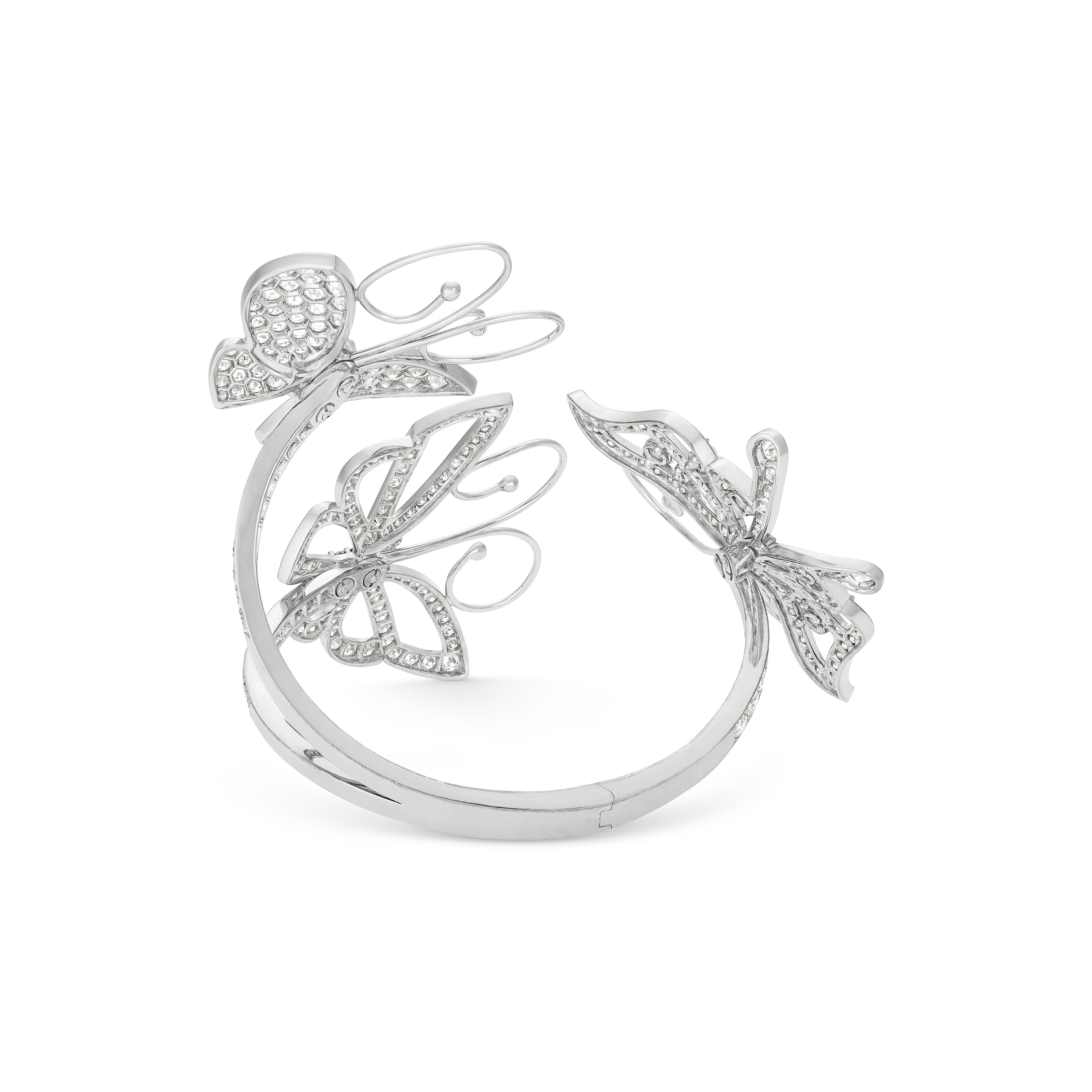 VAN CLEEF & ARPELS DIAMOND 'FLYING BUTTERFLY' CUFF BRACELET image 3