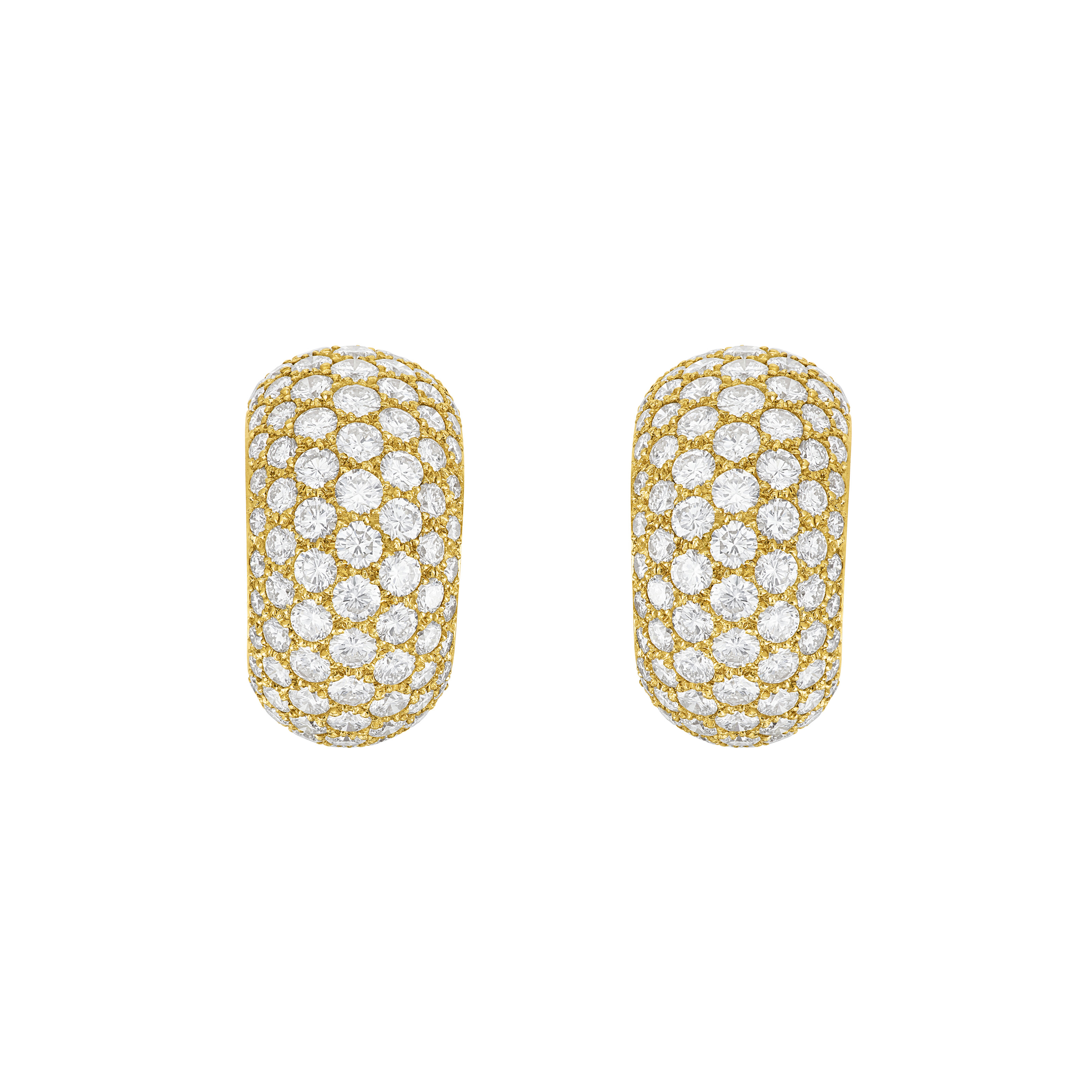 VAN CLEEF & ARPELS DIAMOND HOOP EARRINGS