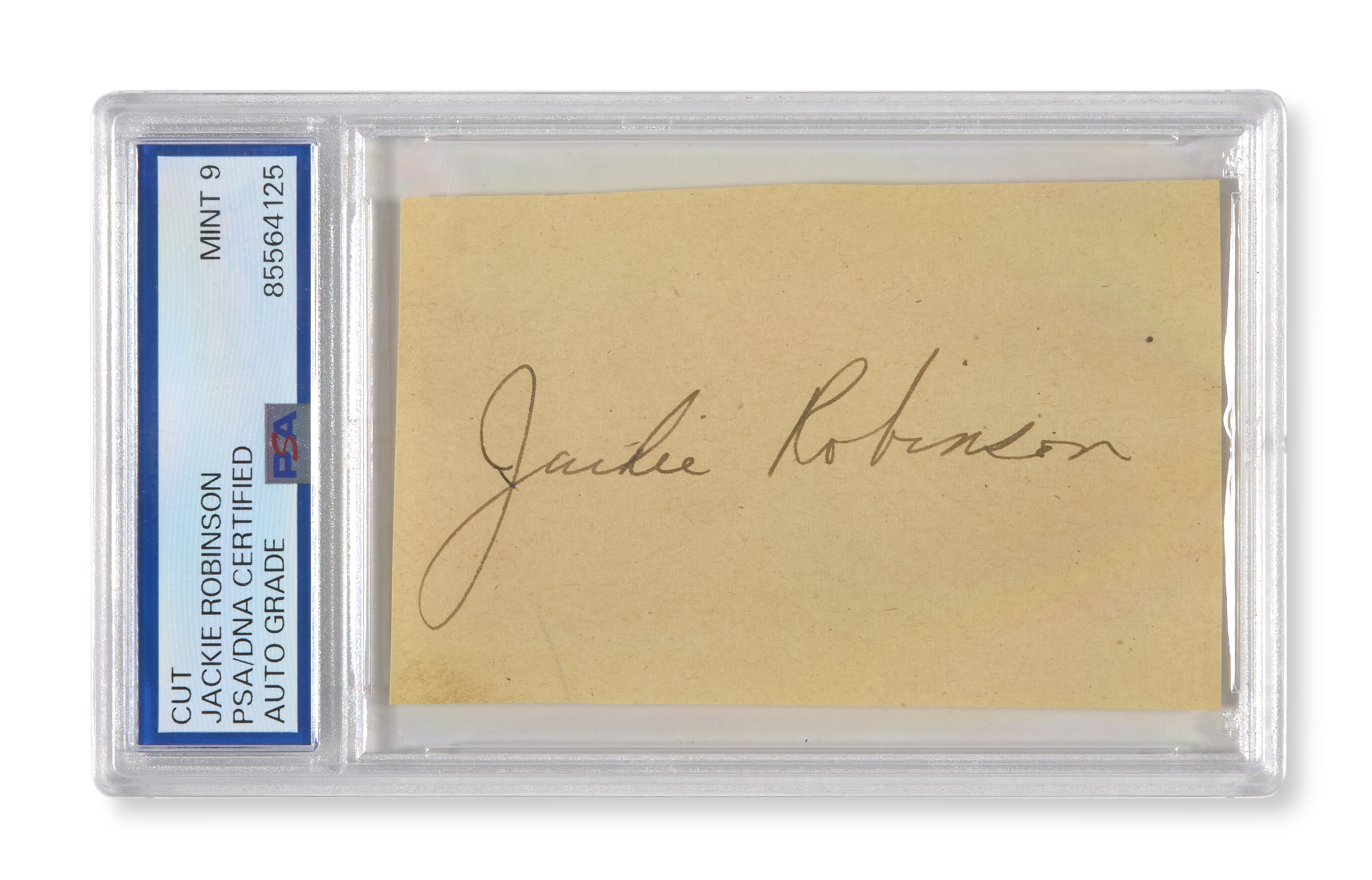 JACKIE ROBINSON AUTOGRAPH (PSA/DNA 9 MINT), | Christie's