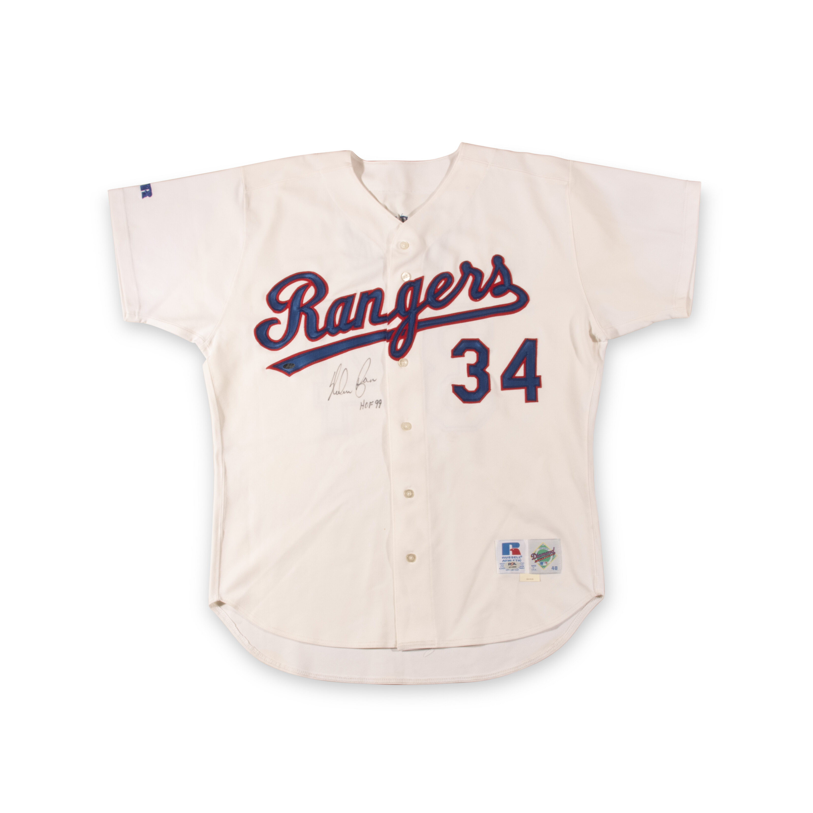 NOLAN RYAN AUTOGRAPHED TEXAS RANGERS JERSEY (PSA/DNA: EX-EX/MT ...