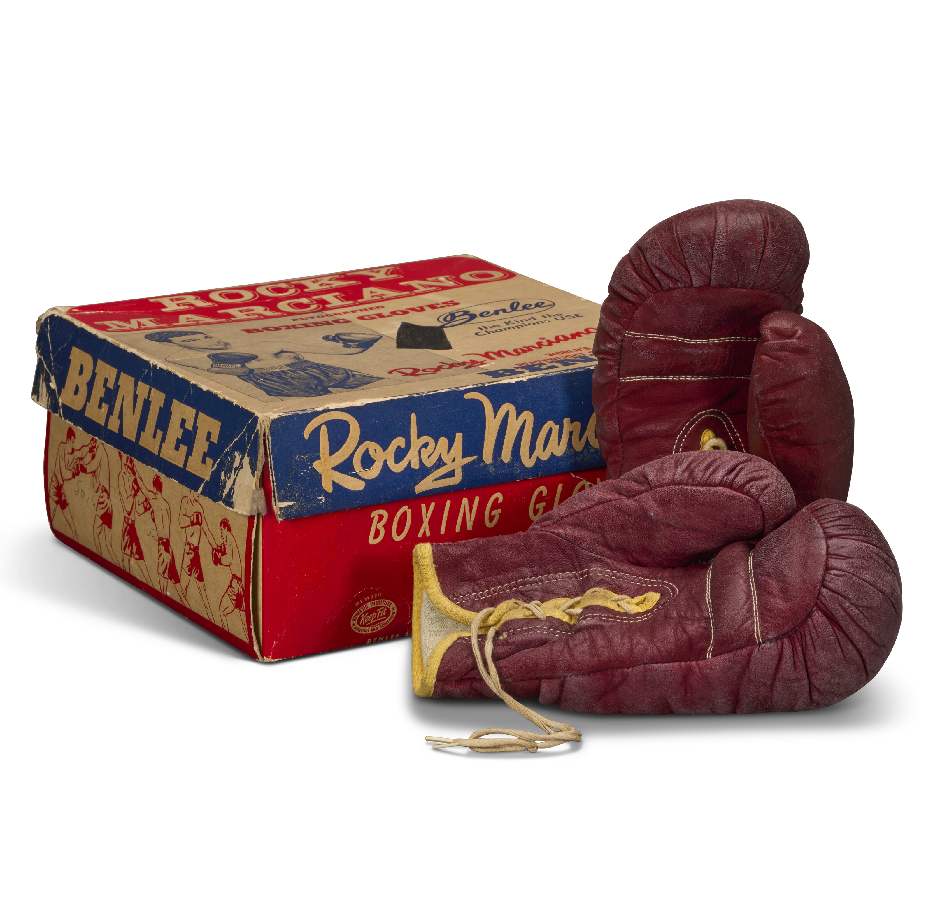 ROCKY MARCIANO ENDORSED BENLEE BOXING GLOVES IN ORIGINAL BOX