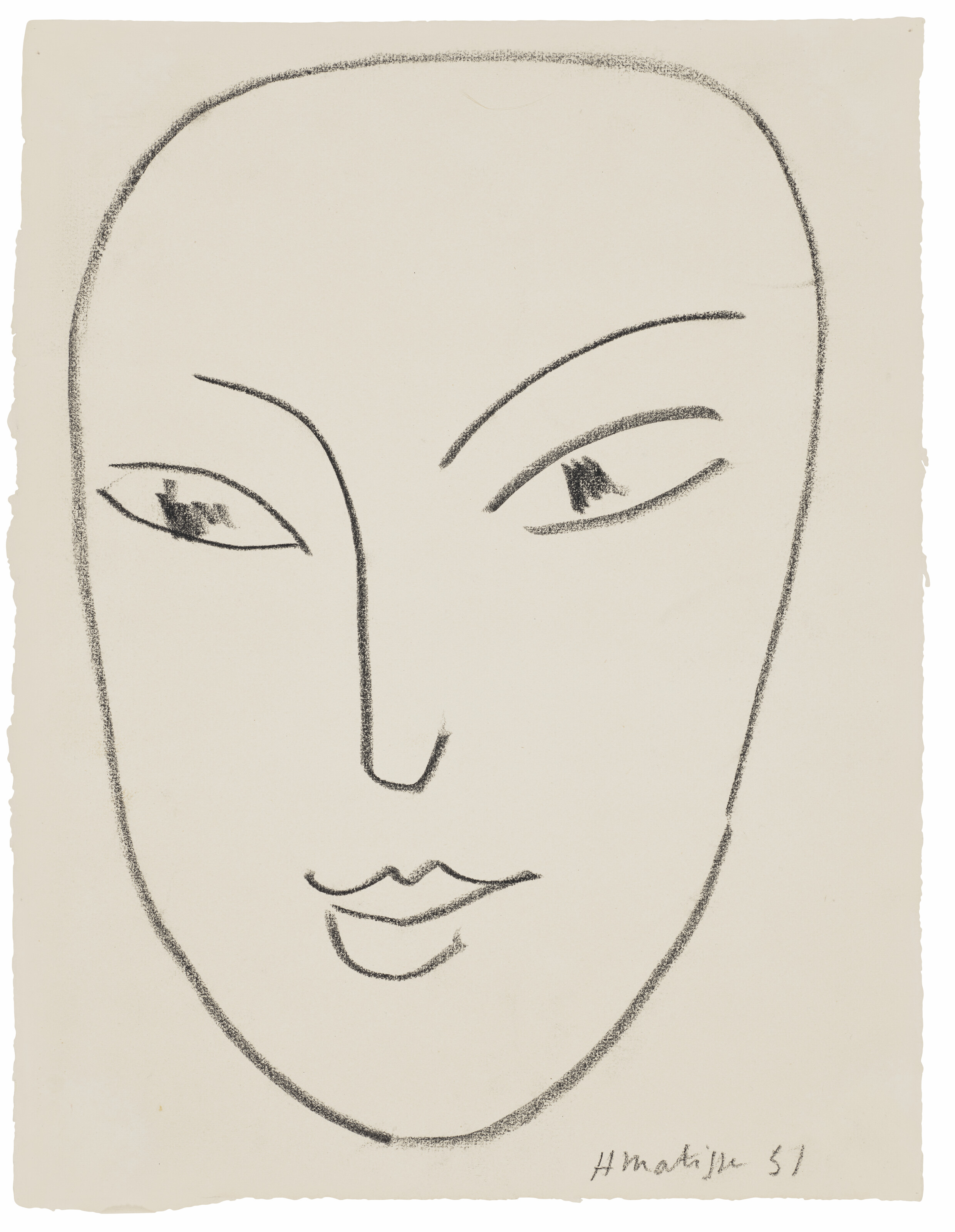 HENRI MATISSE (1869-1954), Visage (Katia) | Christie's