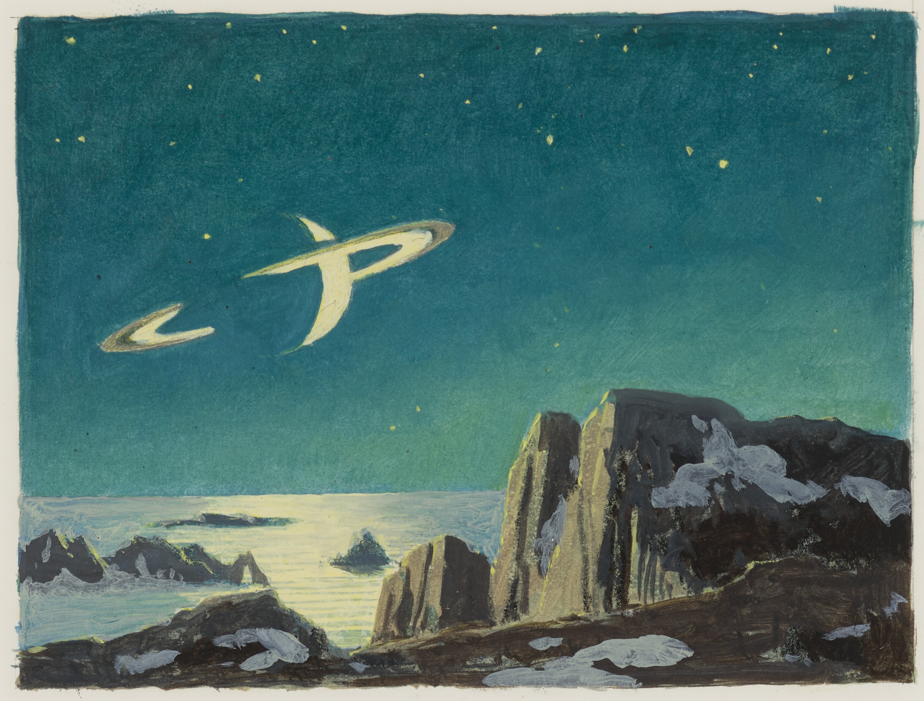 CHESLEY BONESTELL (1888-1986), EARLY STUDIES OF PLANETARY