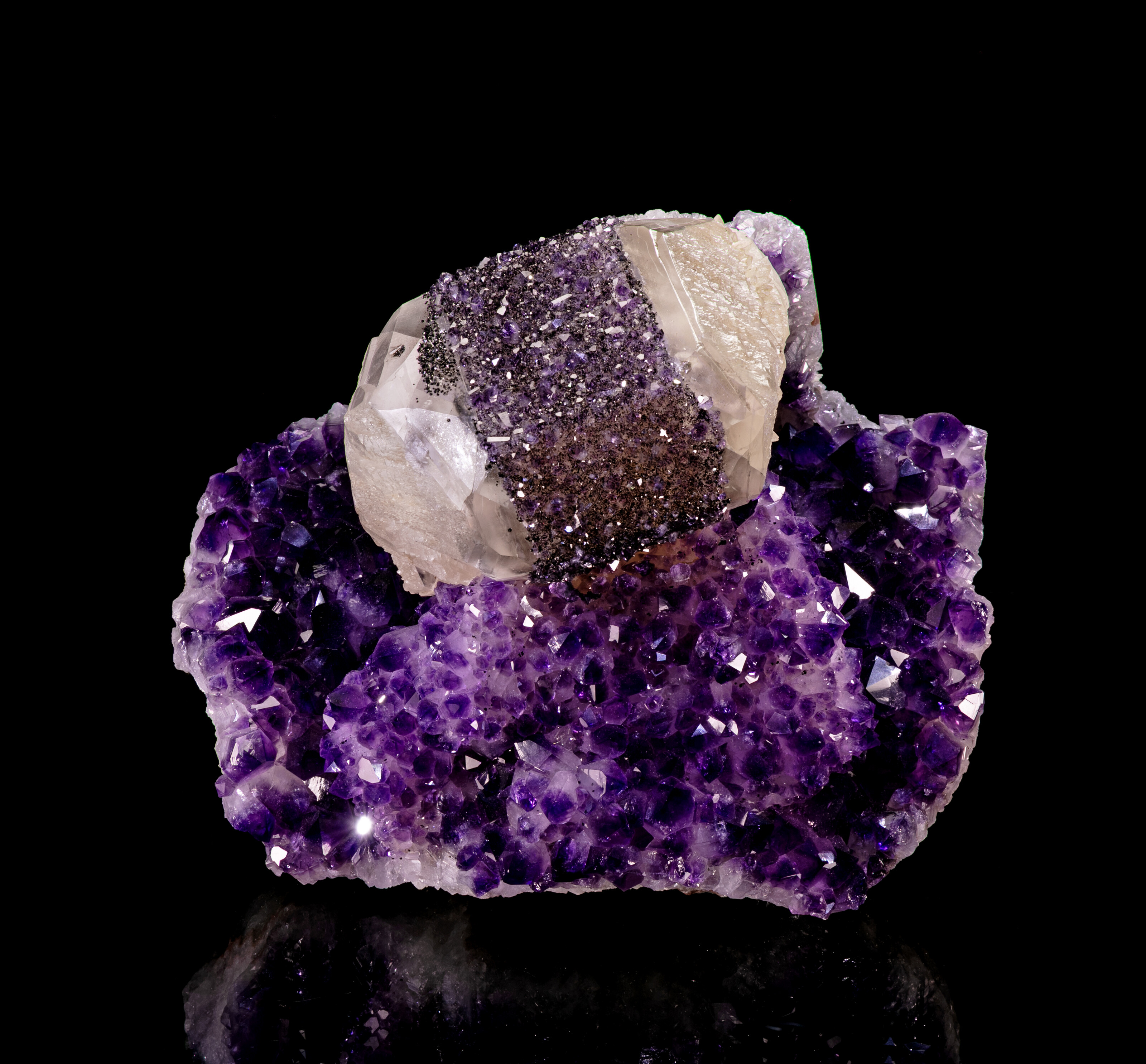 AMETHYST WITH CALCITE