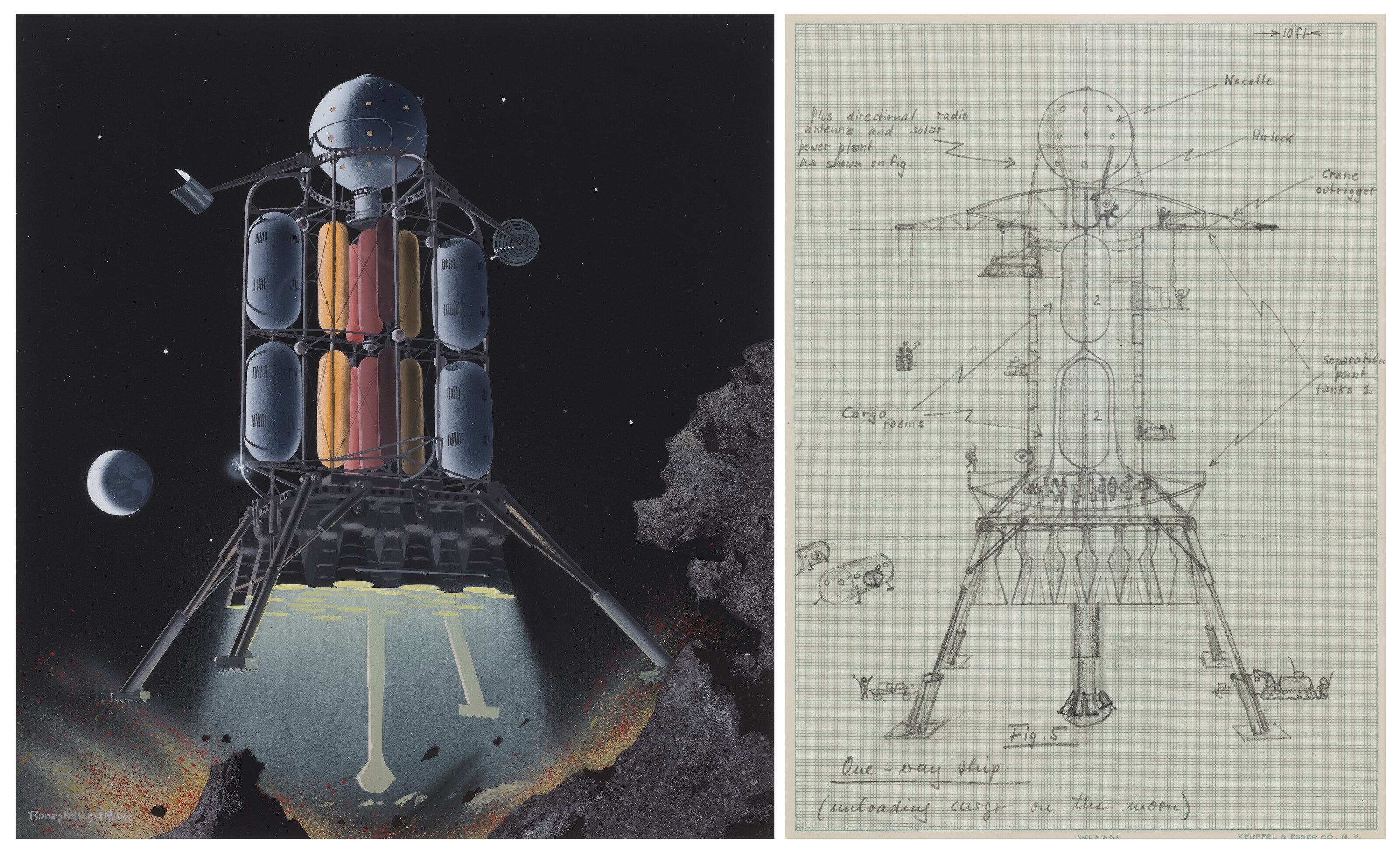 RON MILLER (b.1947) AND WERNHER VON BRAUN (1912-1977)