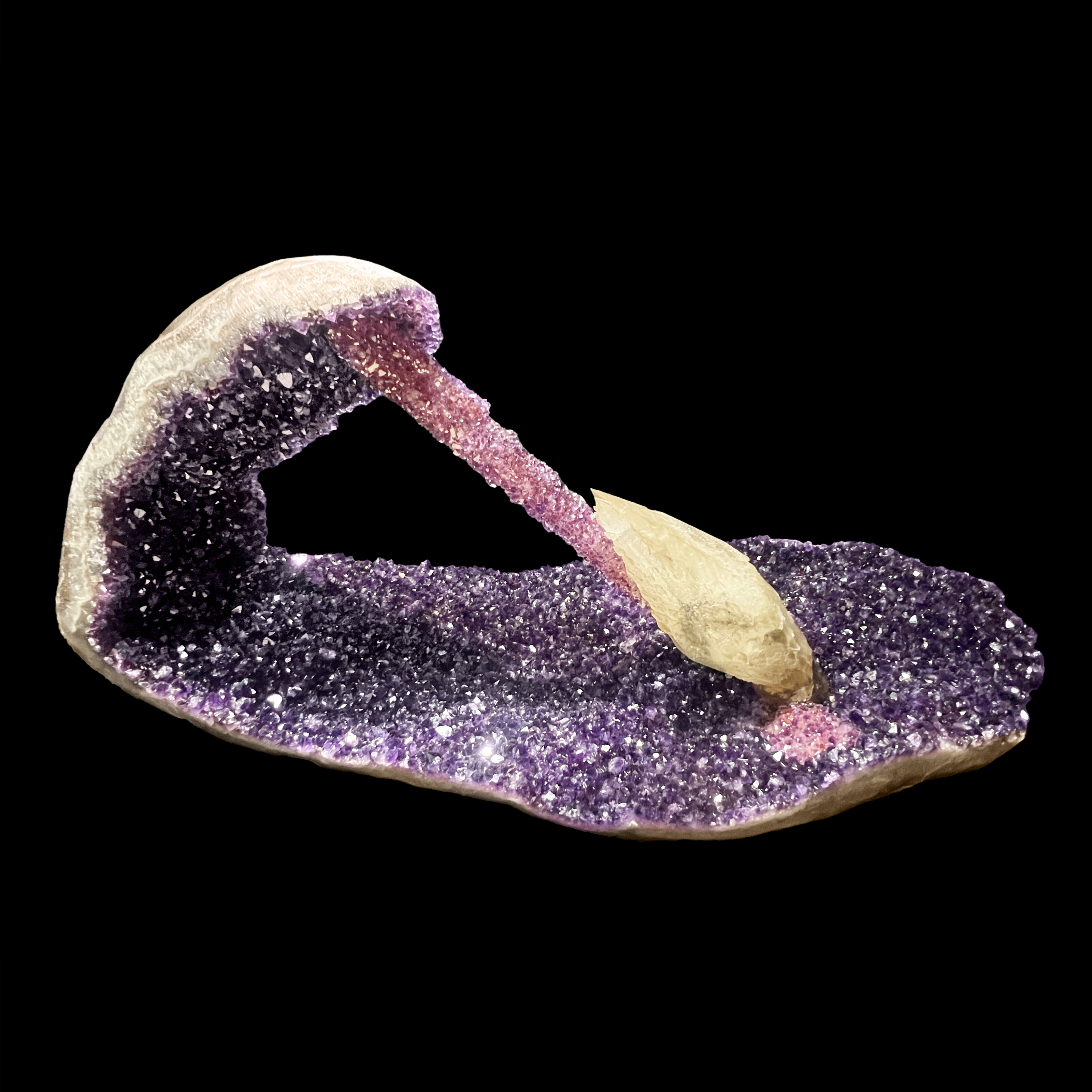 AMETHYST WITH CALCITE