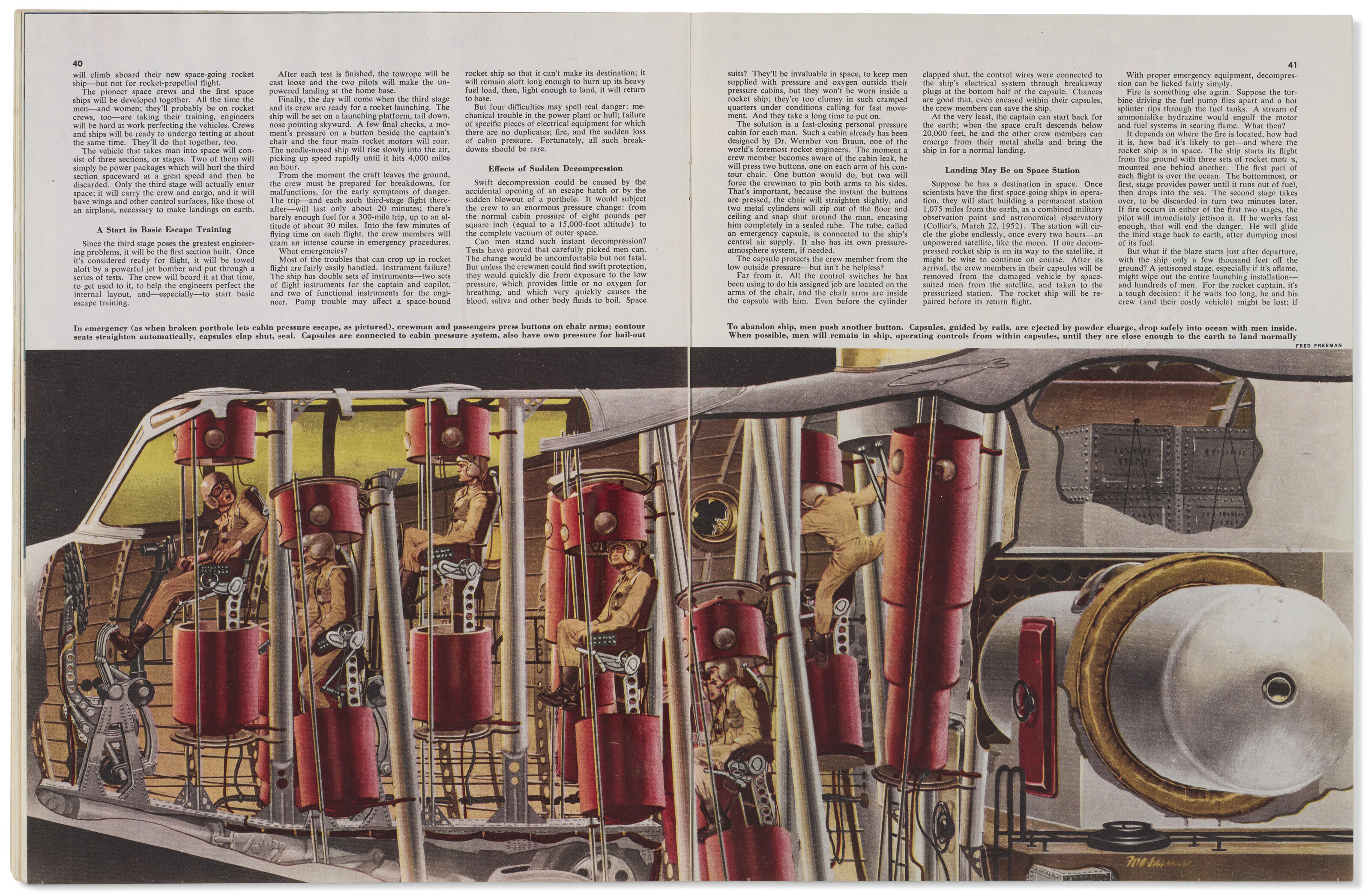 FRED FREEMAN (1907-1988) and WERNHER VON BRAUN (1912-1977) image 5