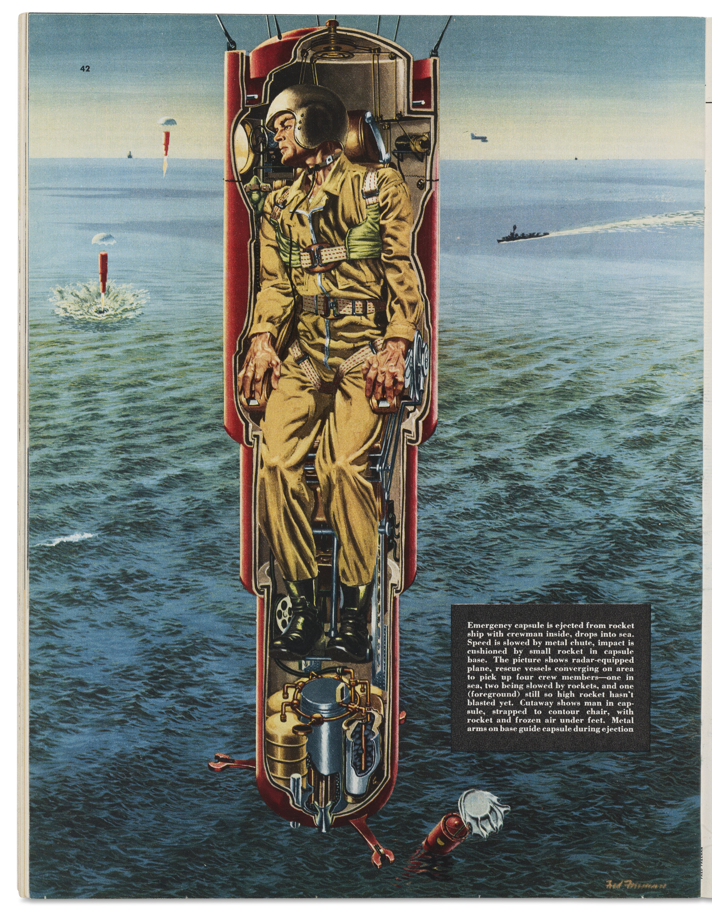 FRED FREEMAN (1907-1988) and WERNHER VON BRAUN (1912-1977) image 6