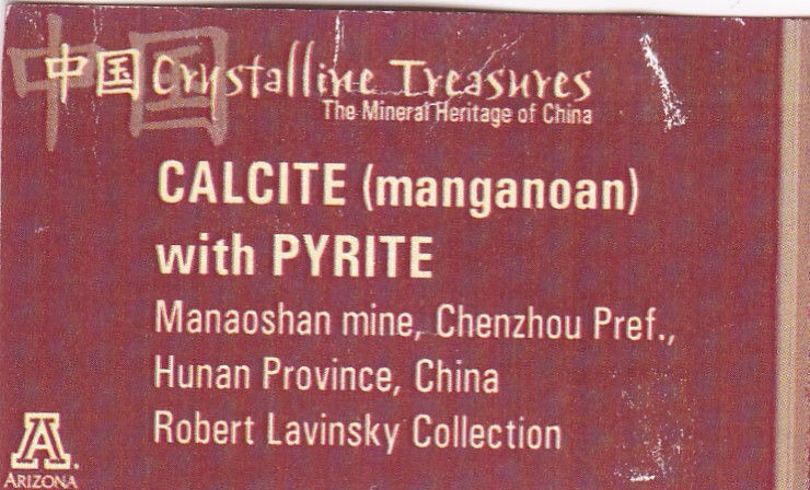 PINK CALCITE WITH PYRITE image 2