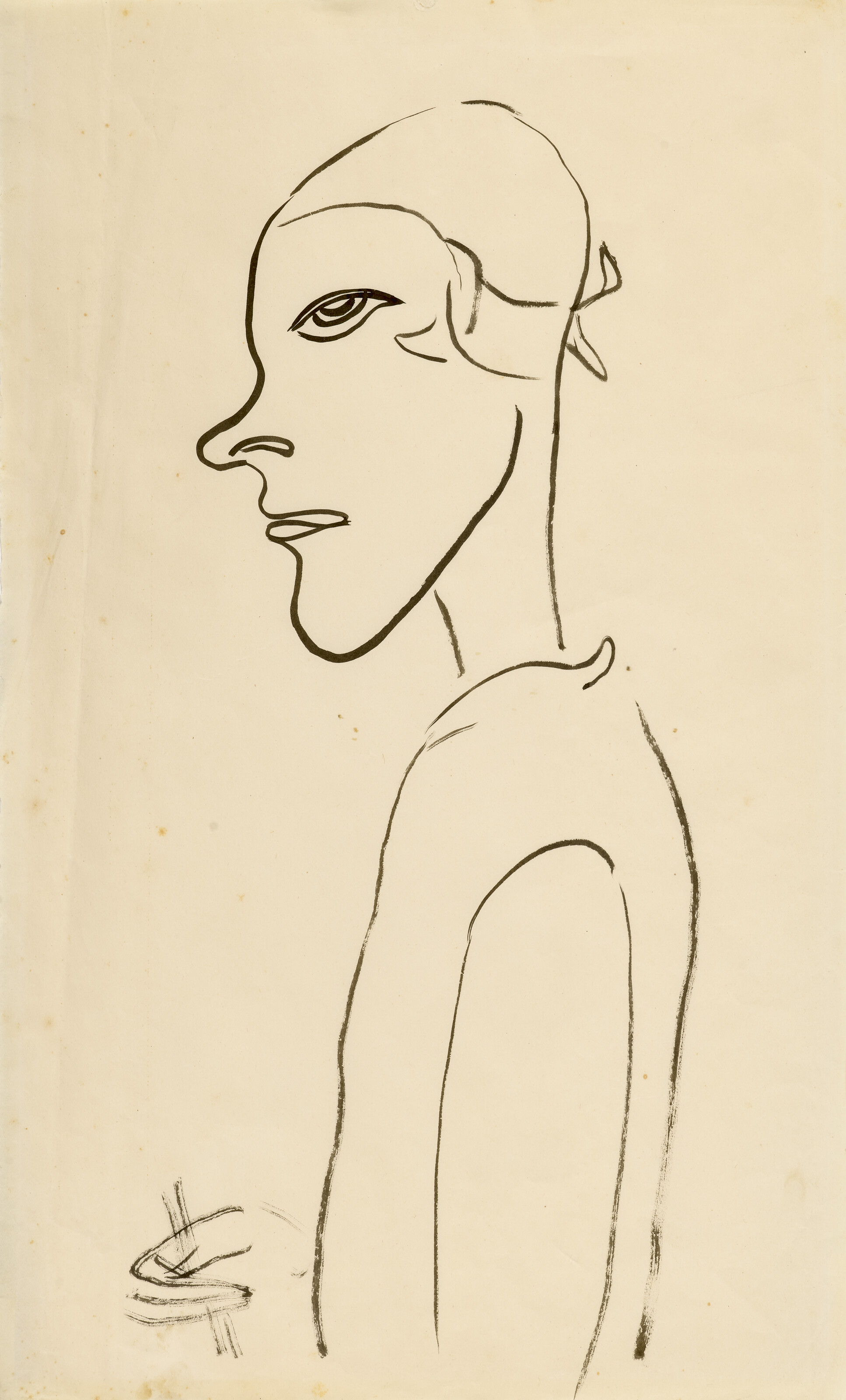 Femme en buste de profil