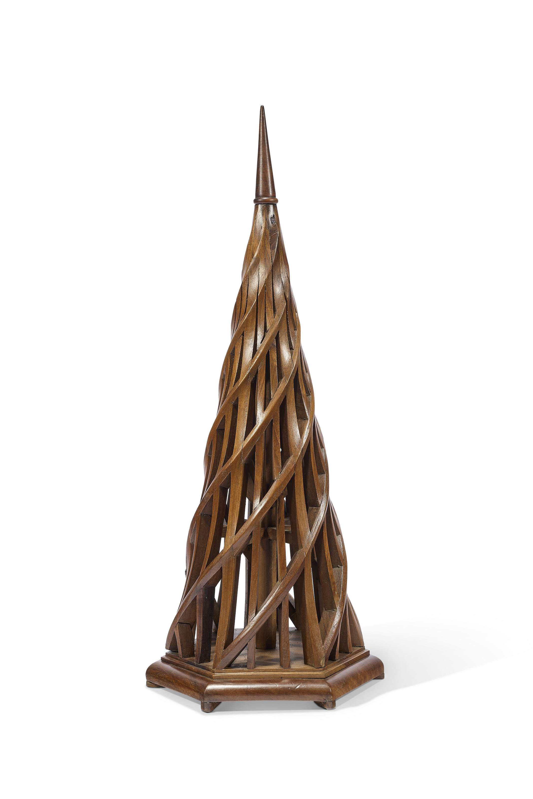 ÎLE-DE-FRANCE, XIXE SIÈCLE, Maquette de charpente de flèche torse ...