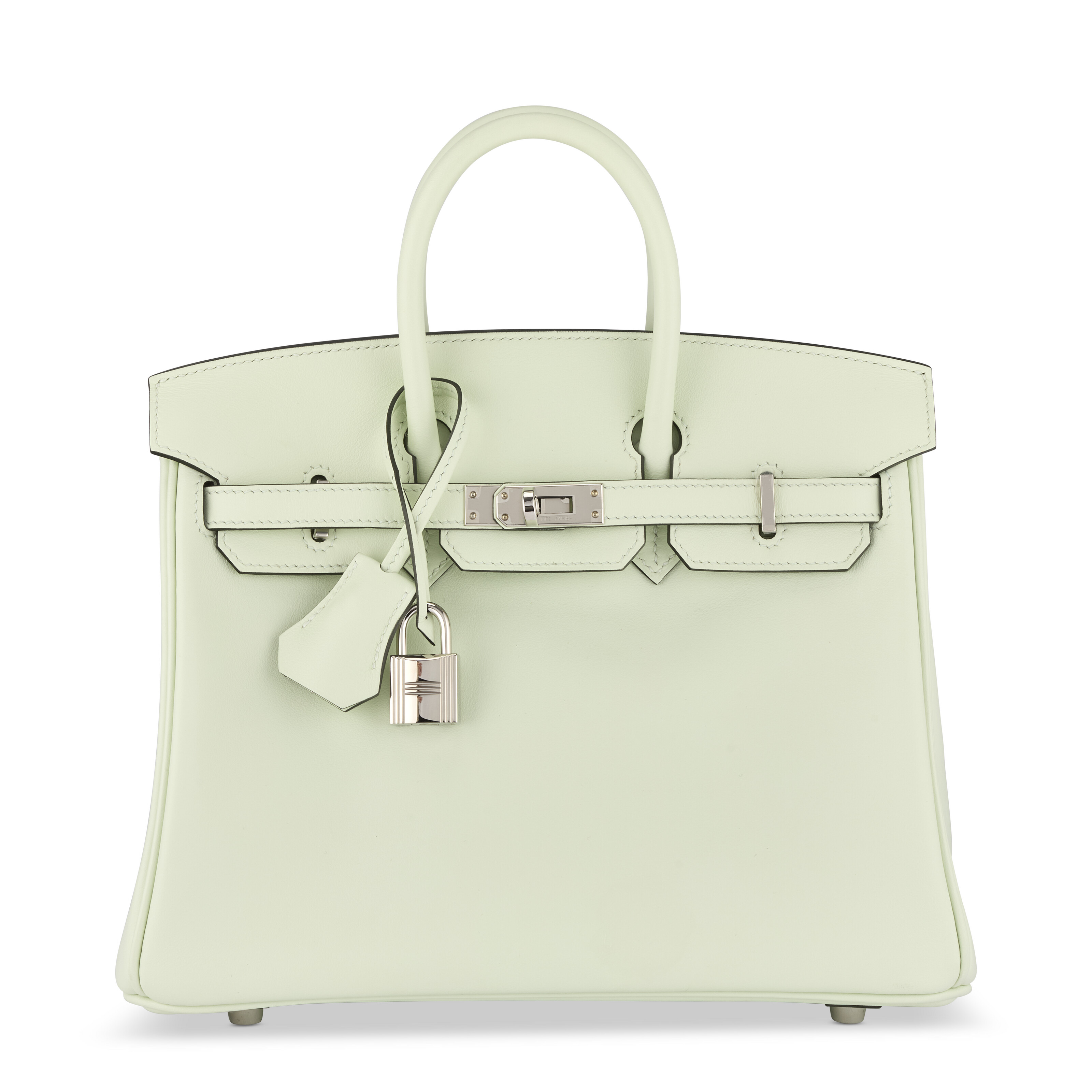 A Vert Fizz Swift leather Birkin 25 with palladium hardware, Hermes, 2022, offered in Handbags Online: The Paris Edit featuring Unlocking The Orange Dream Part II, until 29 April 2025 at Christie's Online