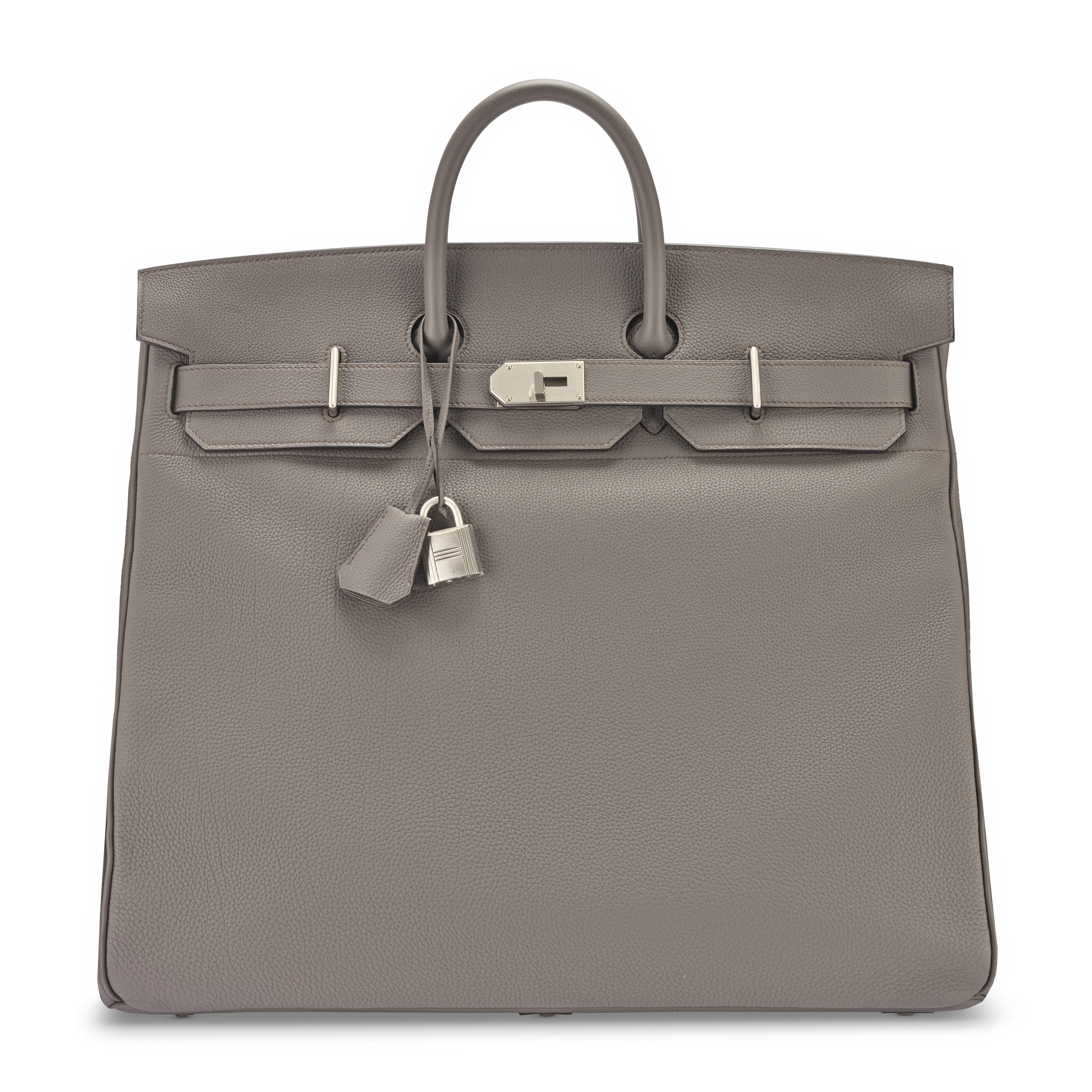 A MATTE GRIS CIMENT ALLIGATOR SELLIER BIRKIN 25 WITH GOLD HARDWARE