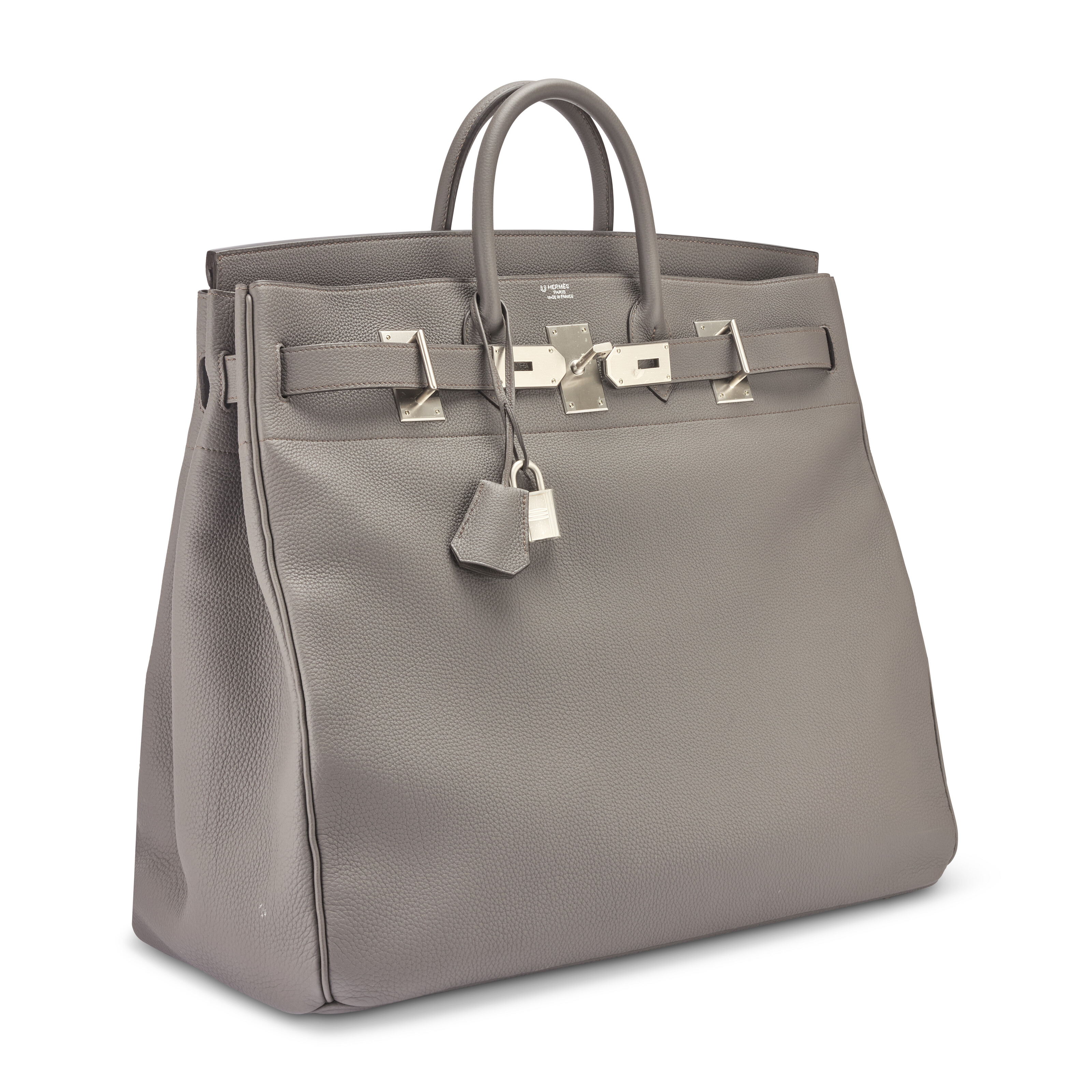 HERMES グレー タンクトップ A CUSTOM ÉTAIN TOGO LEATHER HAC BIRKIN 50 WITH BRUSHED PALLADIUM