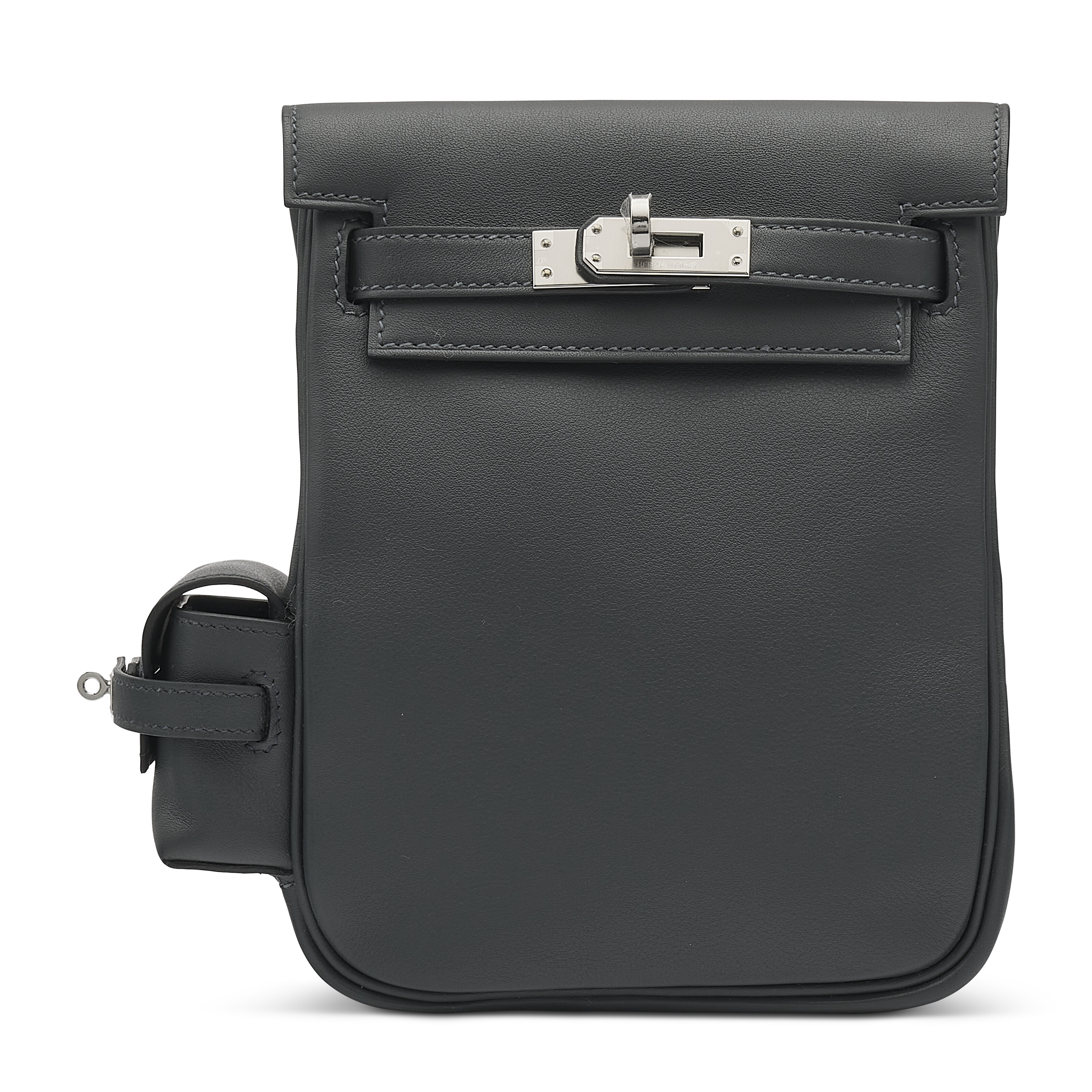A GRIS MISTY SWIFT LEATHER KELLY ADO JUMP BACKPACK WITH PALLADIUM