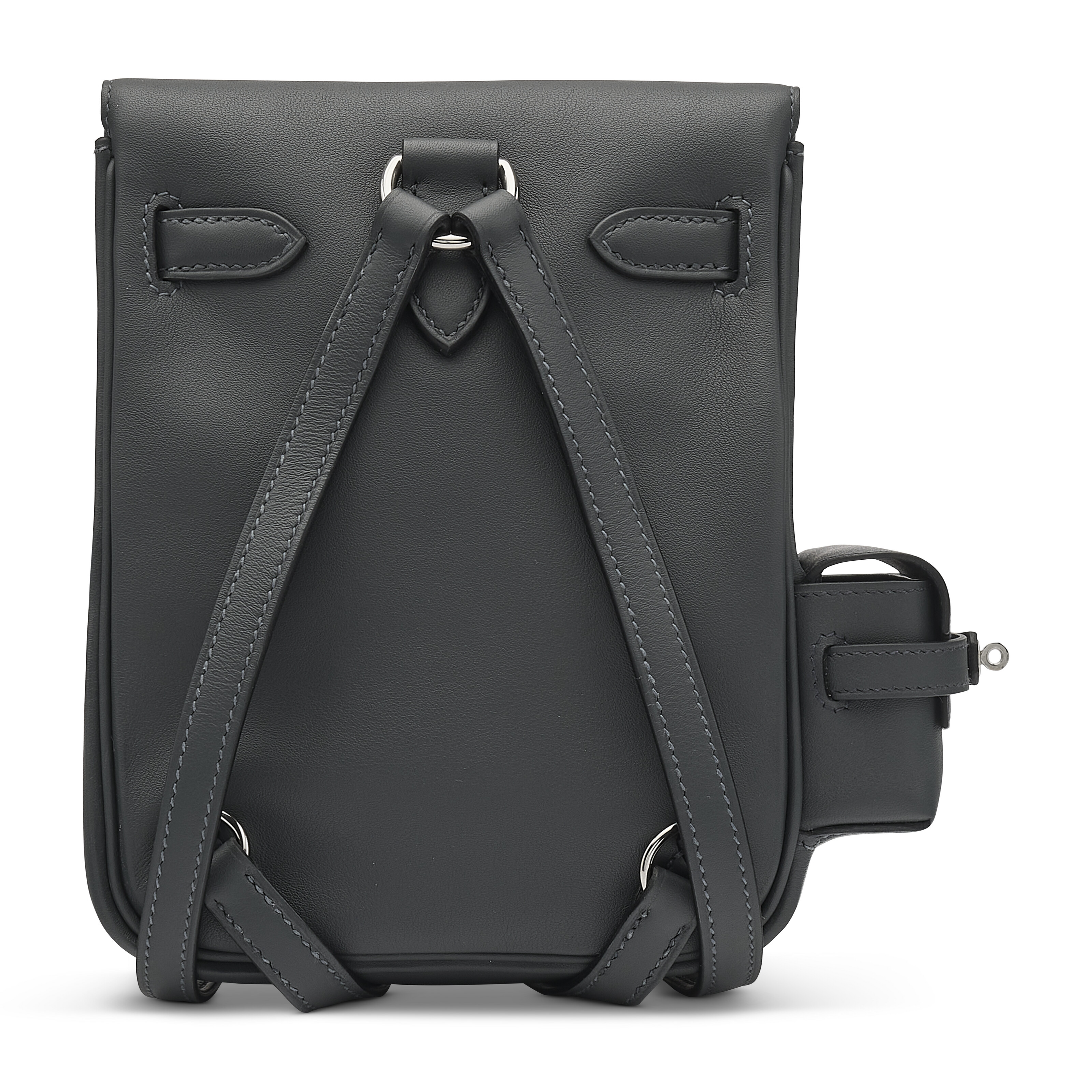 hermes mini kelly backpack 2024 Jump Etoupe Swift with Palladium Hardware Gold tone/Silver hardware Interior Top Grain Leather Inspired Kelly