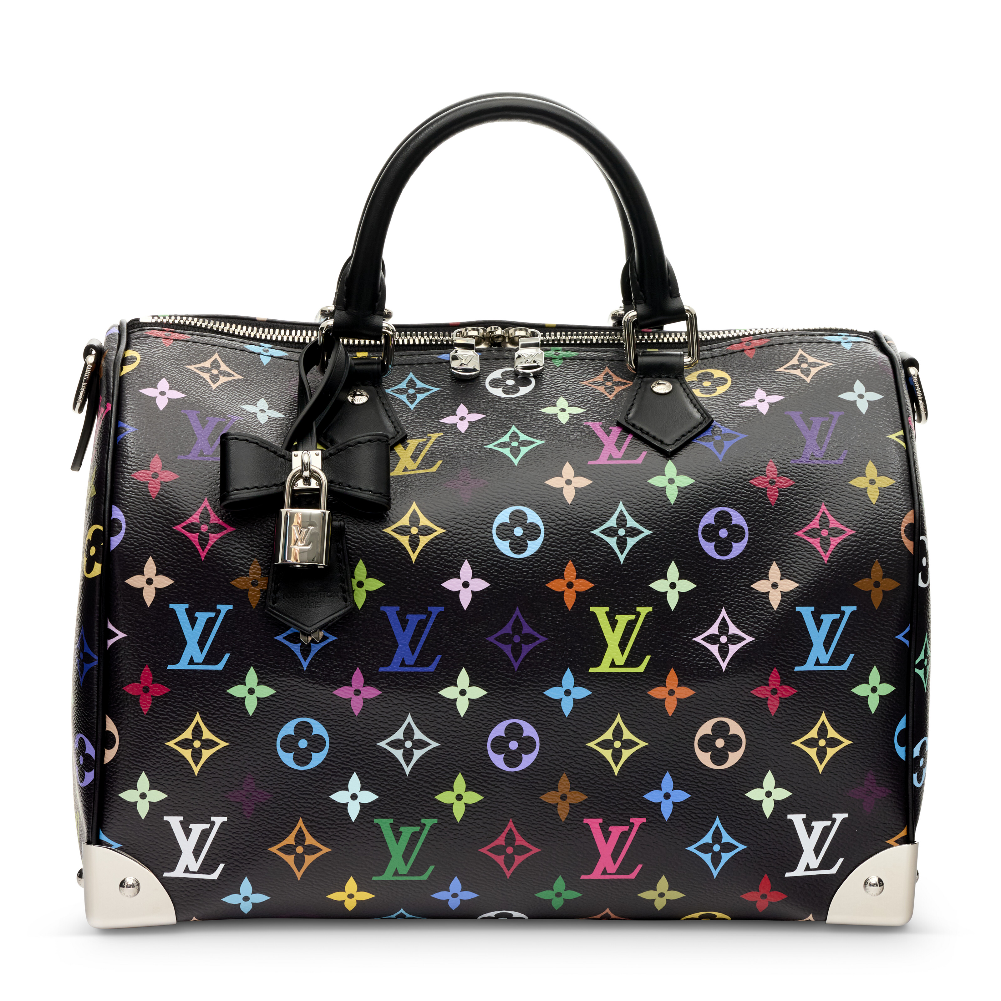 A LIMITED EDITION BLACK MONOGRAM MULTICOLORE CANVAS SPEEDY