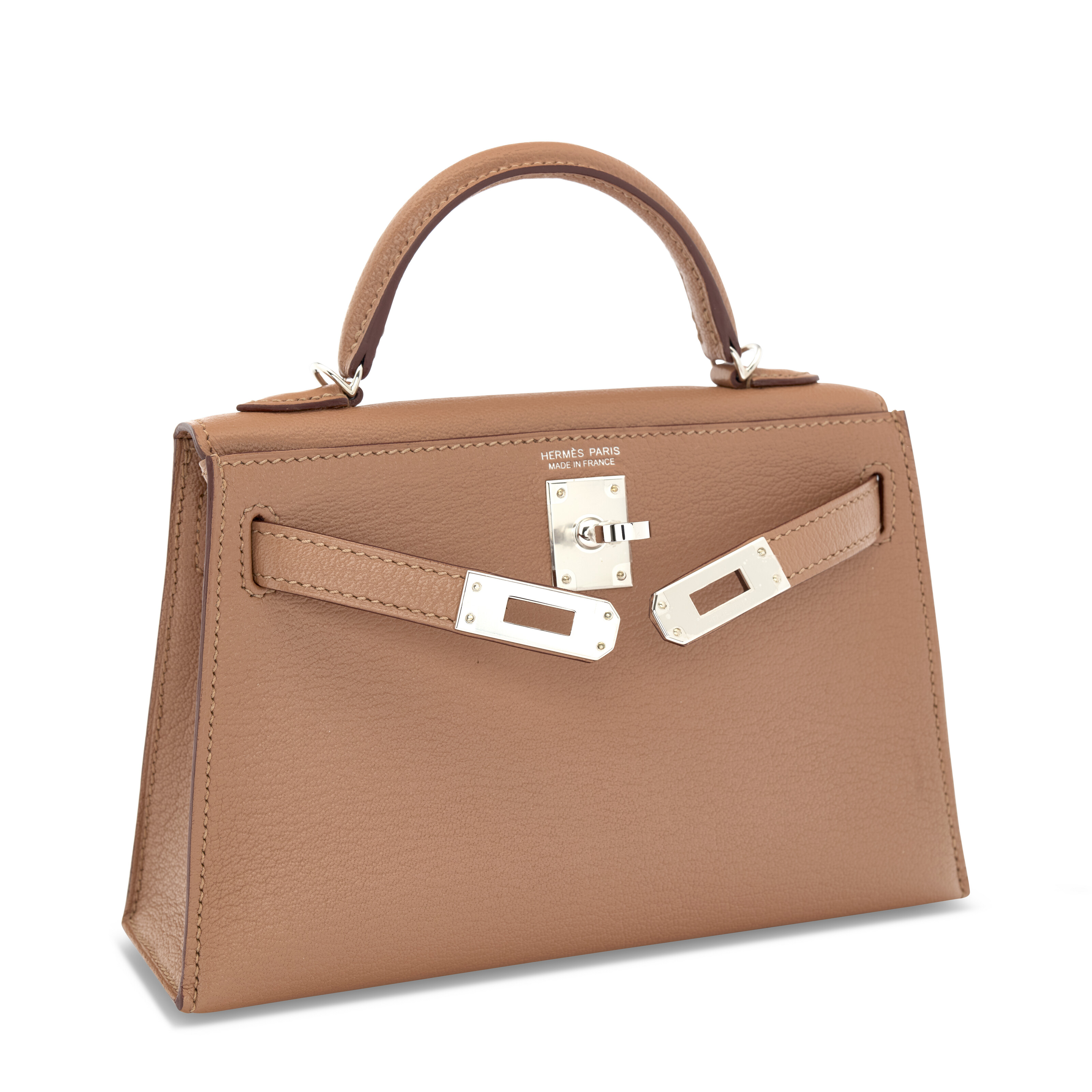 A QUEBRACHO CHÈVRE LEATHER MINI KELLY 20 II WITH PALLADIUM