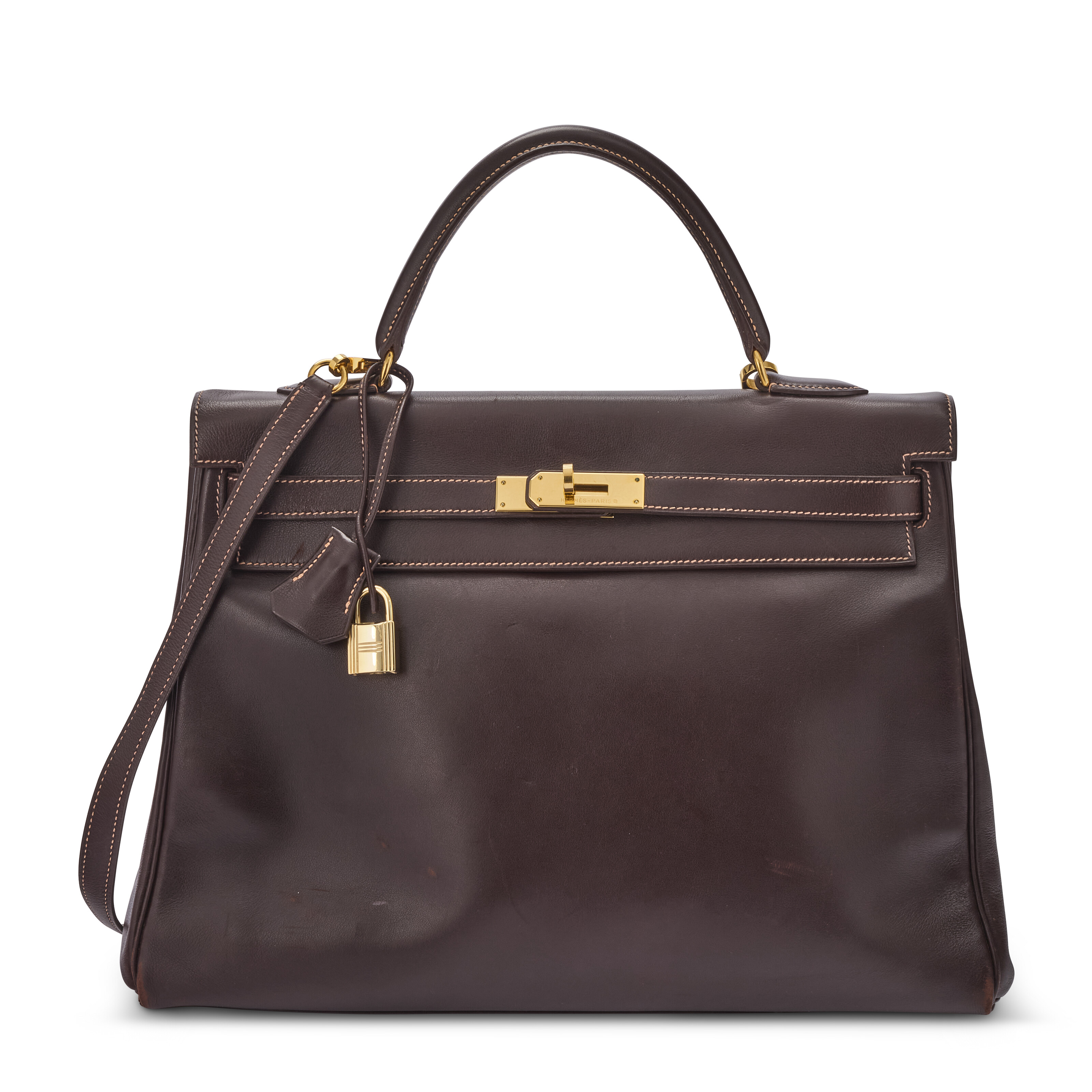 A QUEBRACHO CHÈVRE LEATHER MINI KELLY 20 II WITH PALLADIUM