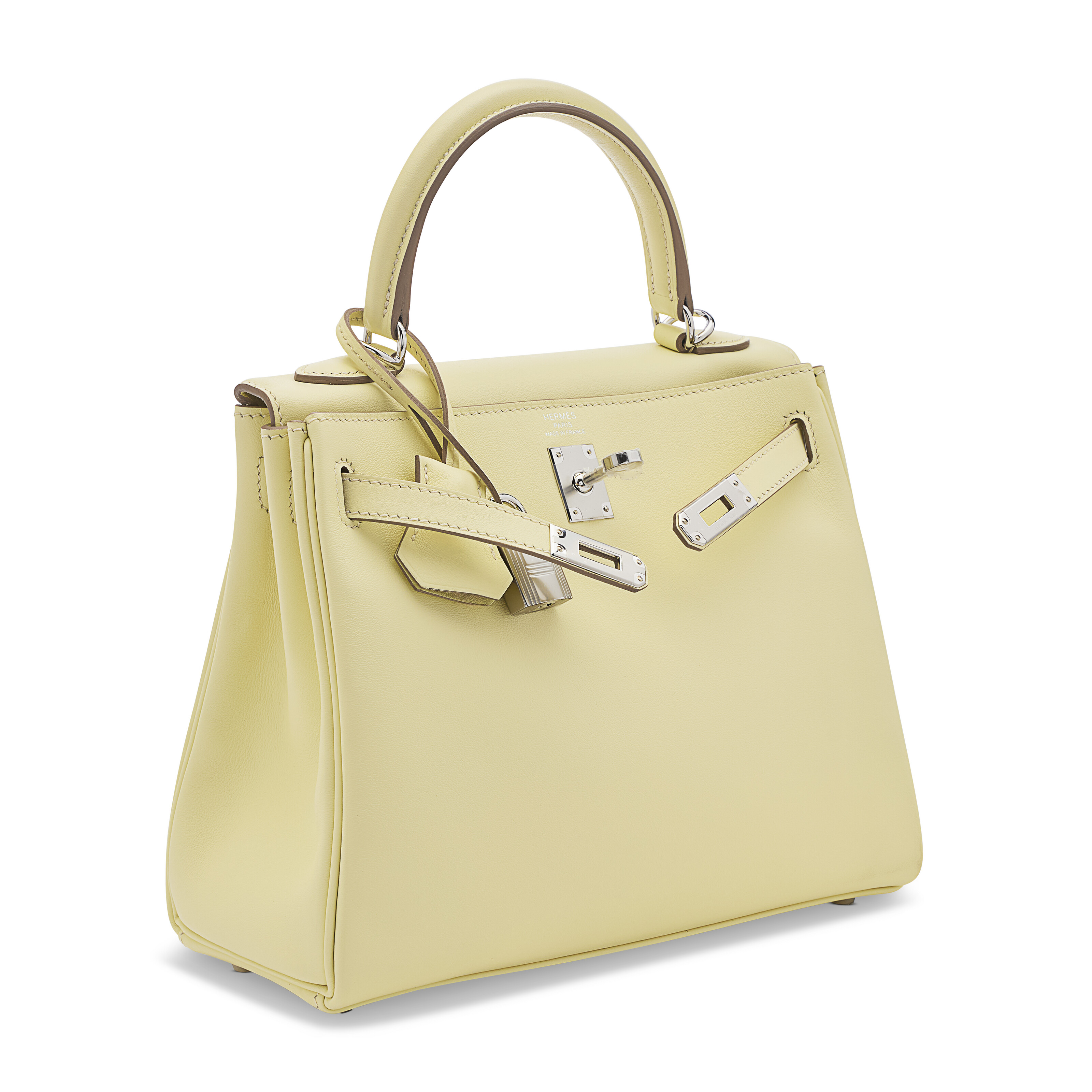 Deuxieme Classe　CELERI ボアミトン　2024年　美品 A JAUNE MILTON SWIFT LEATHER RETOURNÉ KELLY 25 WITH PALLADIUM